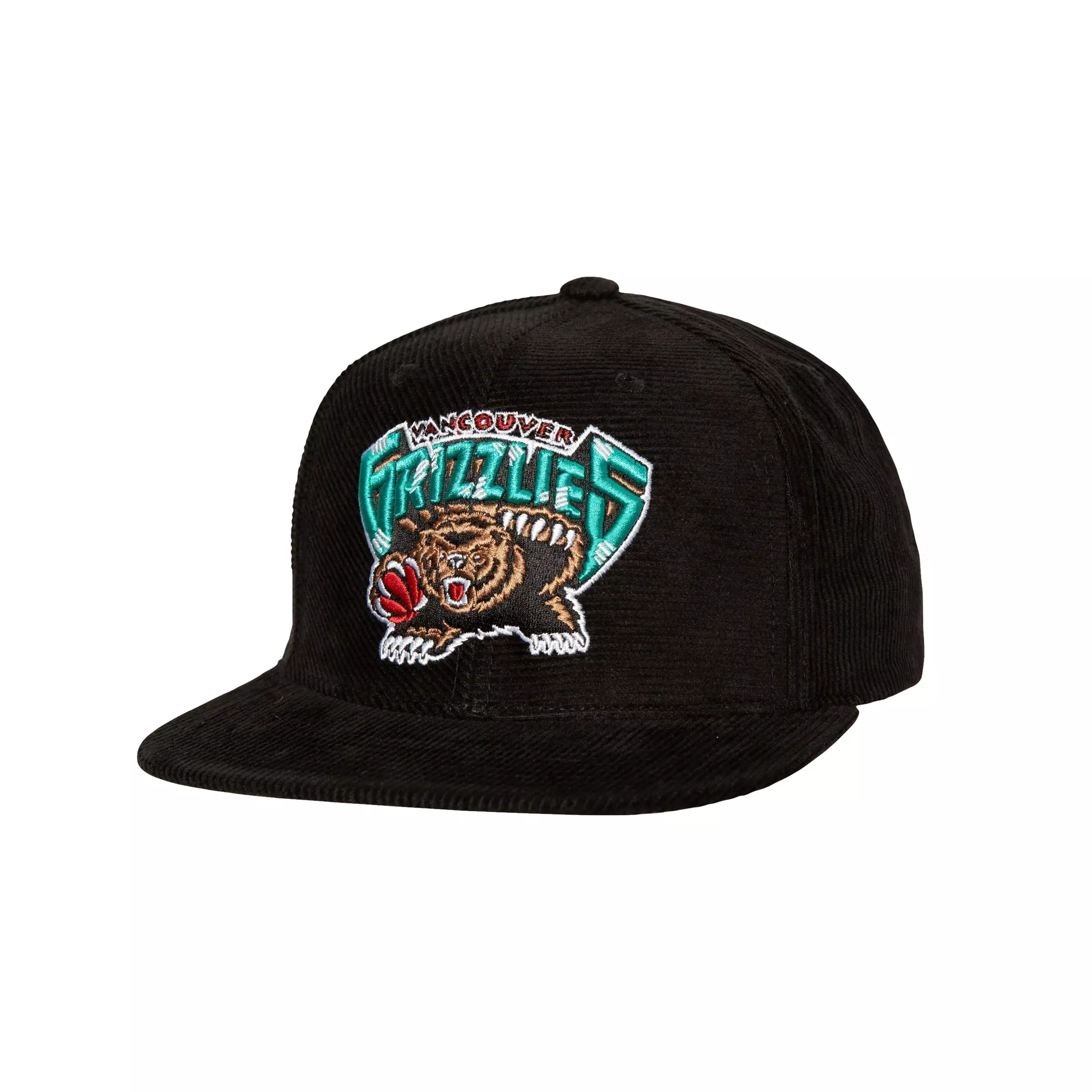 Mitchell & Ness Memphis Grizzlies All Directions Corduroy Snapback Hat-Black - BLACK