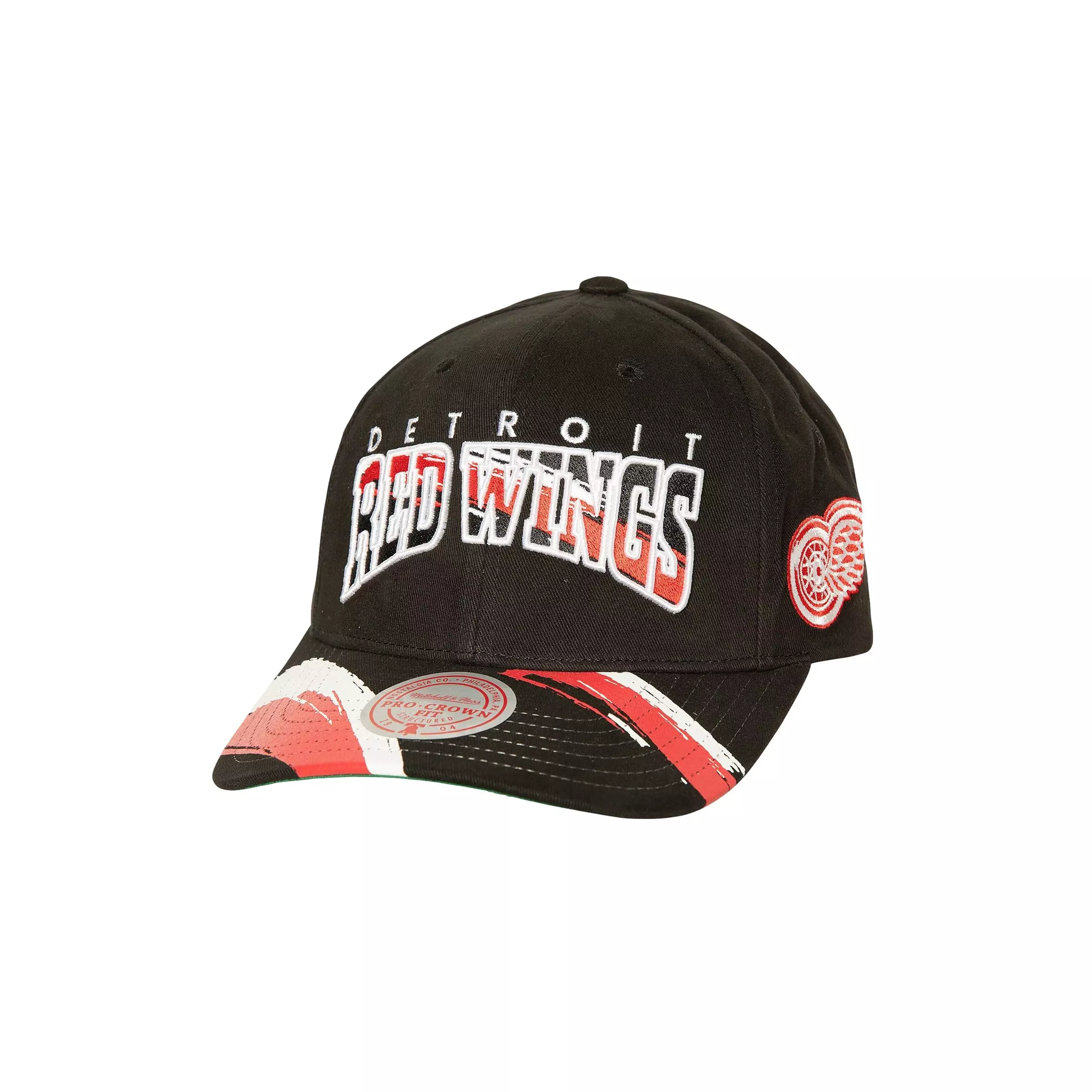 Mitchell & Ness Detroit Red Wings Brushed Past Ya Pro Snapback-Black - BLACK