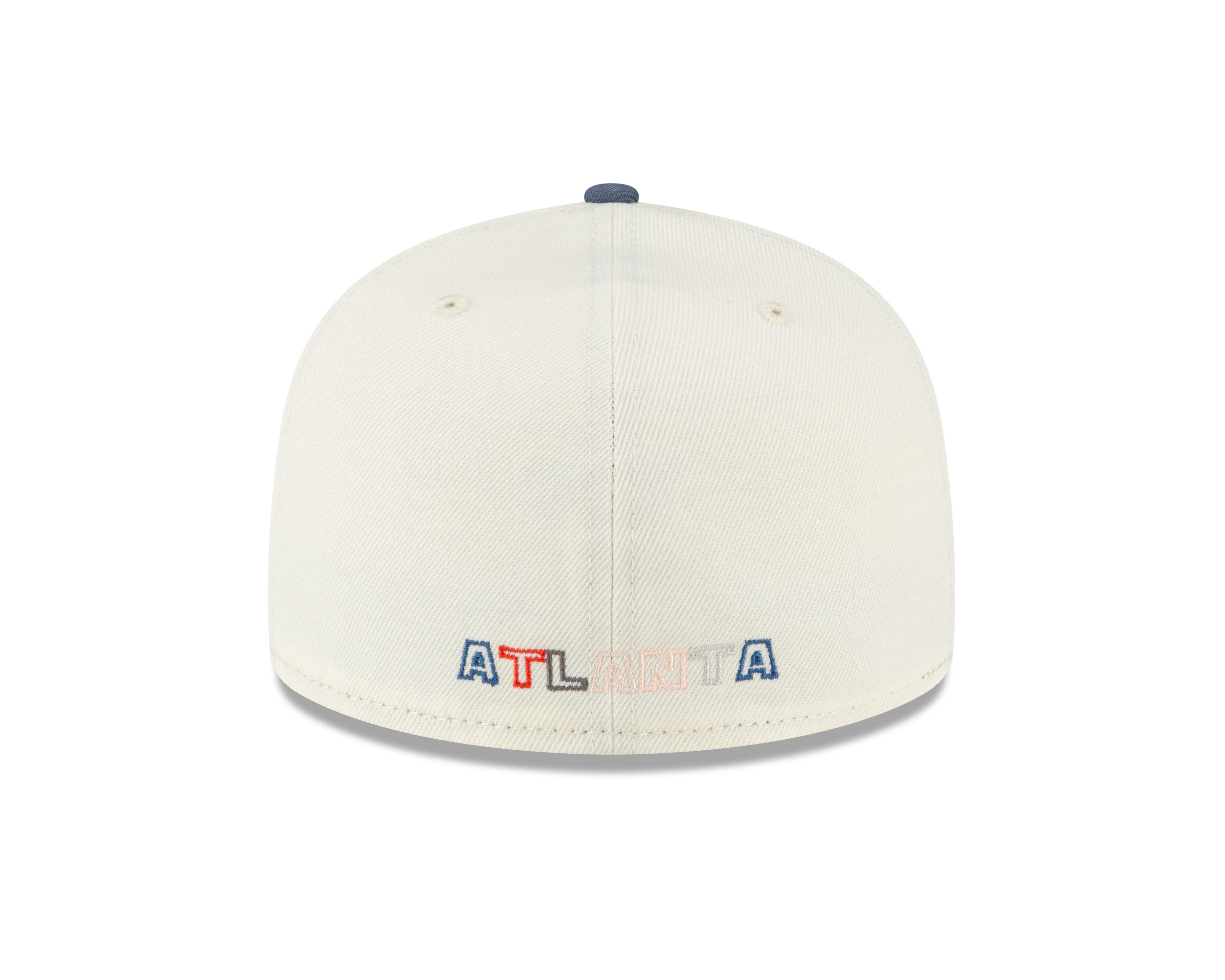 New Era Atlanta Braves 59FIFTY Tri-Color Logo Fitted White Hat