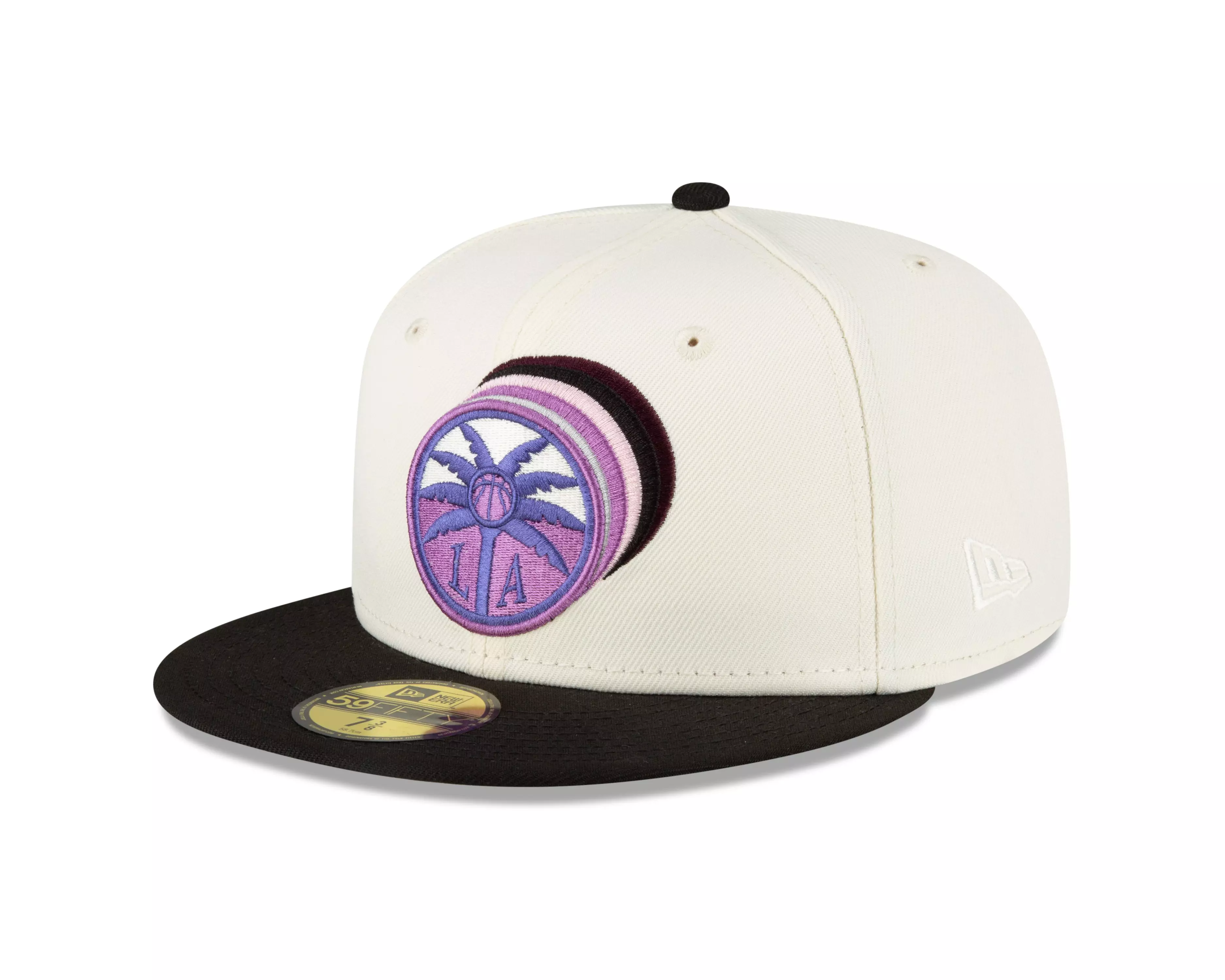 New Era Los Angeles Sparks 59FIFTY WNBA Tri-Color Logo Fitted Hat  - BLACK