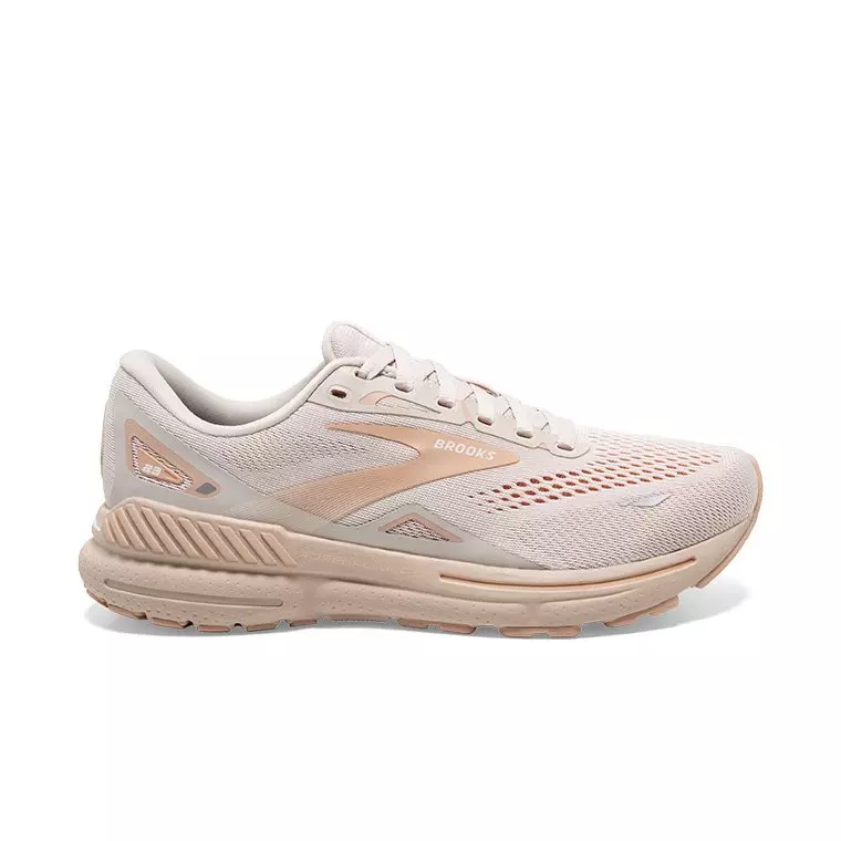 Brooks Adrenaline GTS 23 "Crystal Grey/Villa/White" Women's Running Shoe - GREY/WHITE