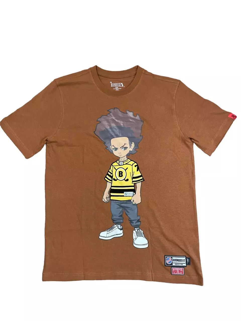 Virtual Threads Men's Boondocks Huey Jersey Tee - BROWN