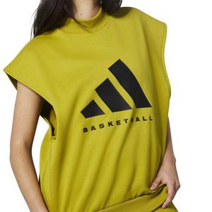 adidas Unisex Basketball Sleeveless Sweatshirt - Pulse Olive