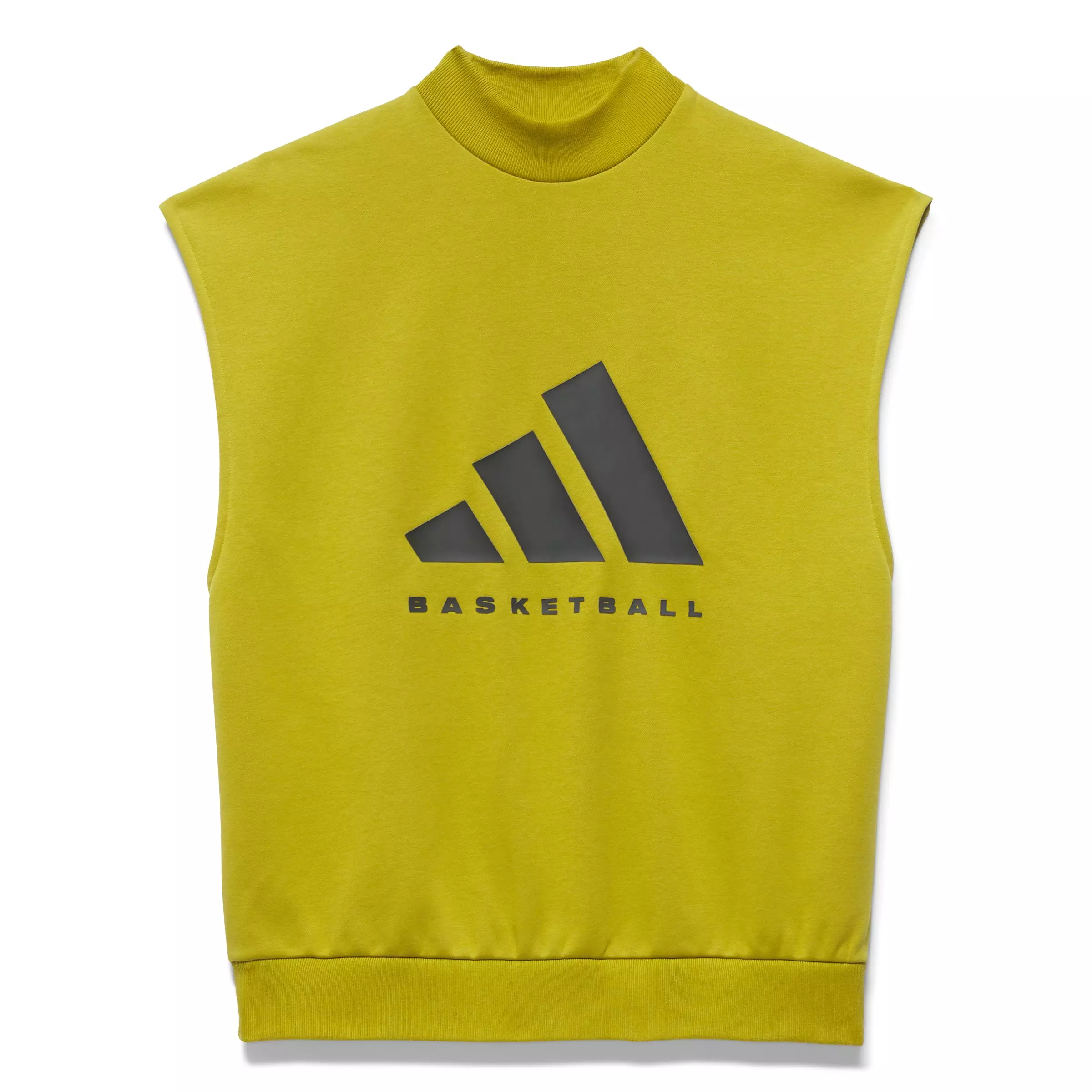 adidas Unisex Basketball Sleeveless Sweatshirt - Pulse Olive - GREEN