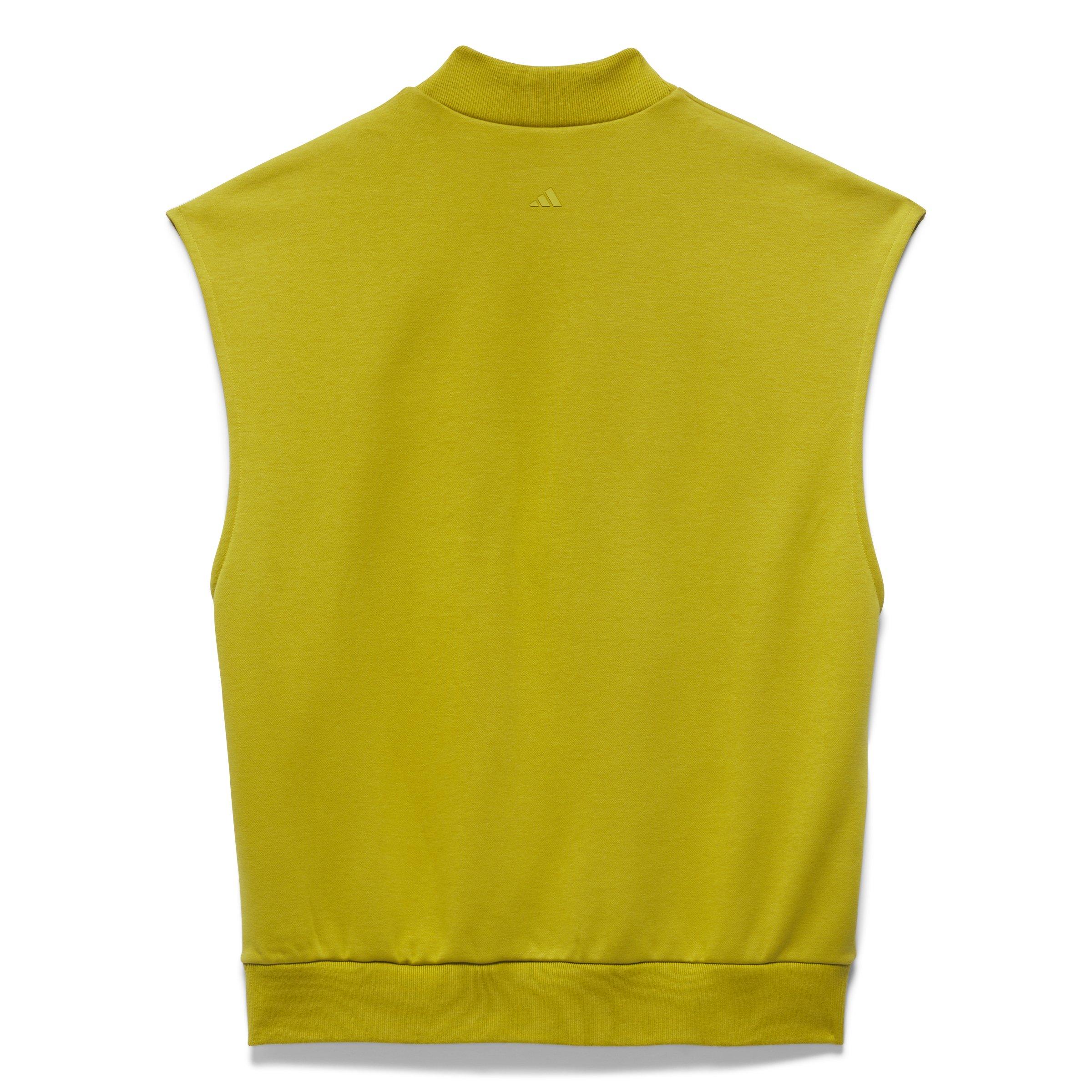 adidas Unisex Basketball Sleeveless Sweatshirt - Pulse Olive - GREEN Thumbnail View 4