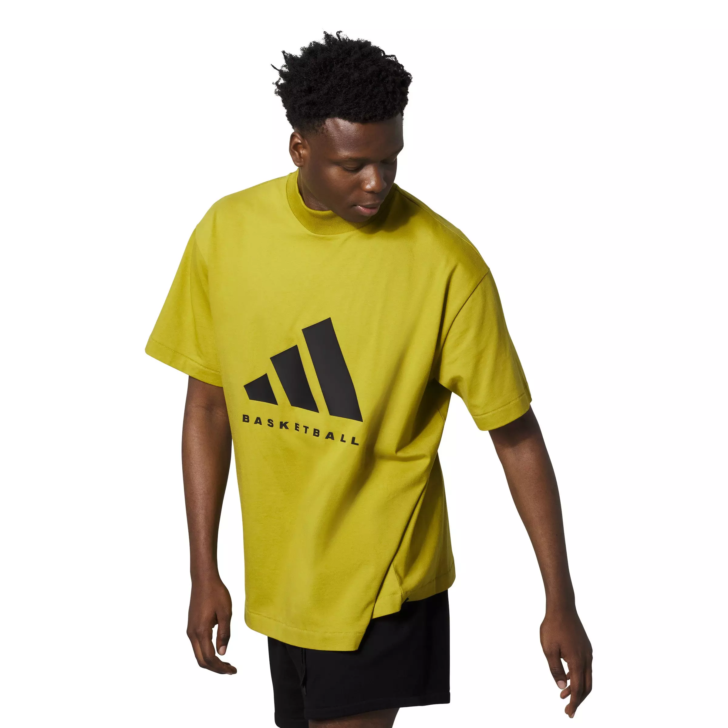 adidas Unisex Basketball T-Shirt - Pulse Olive - GREEN