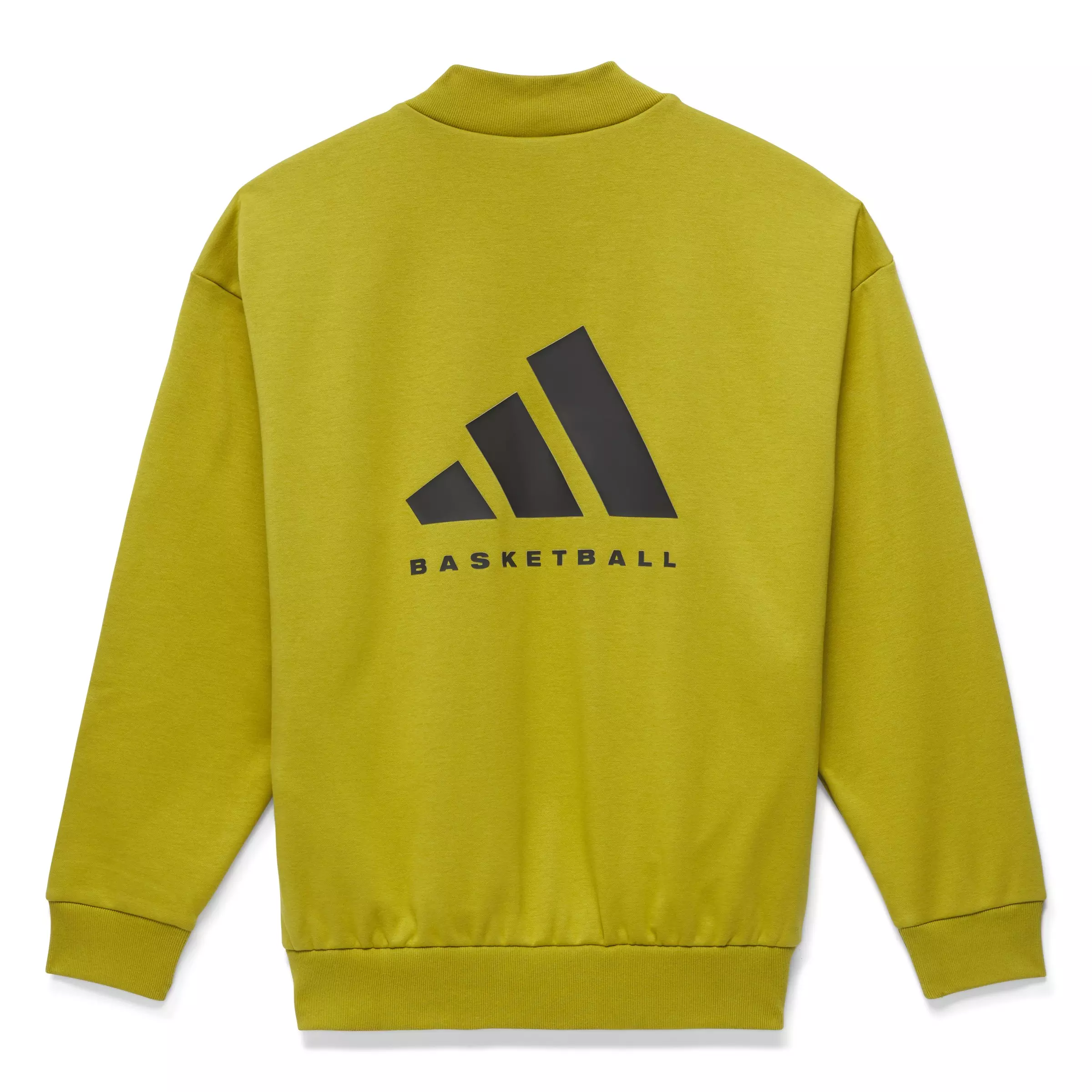 adidas Unisex Basketball Crew Sweatshirt - Pulse Olive - GREEN