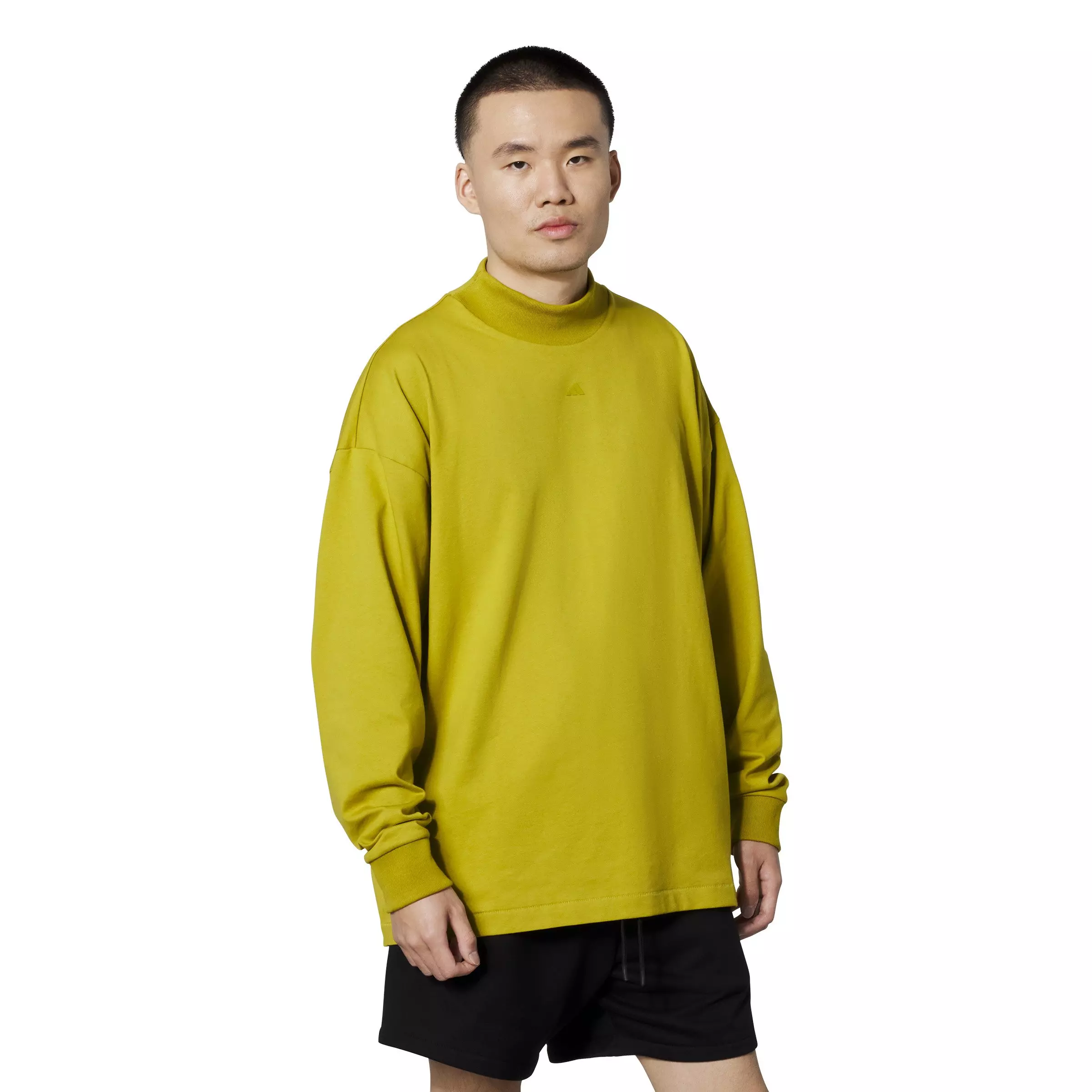 adidas Unisex Basketball Long-Sleeve Top - Pulse Olive - GREEN