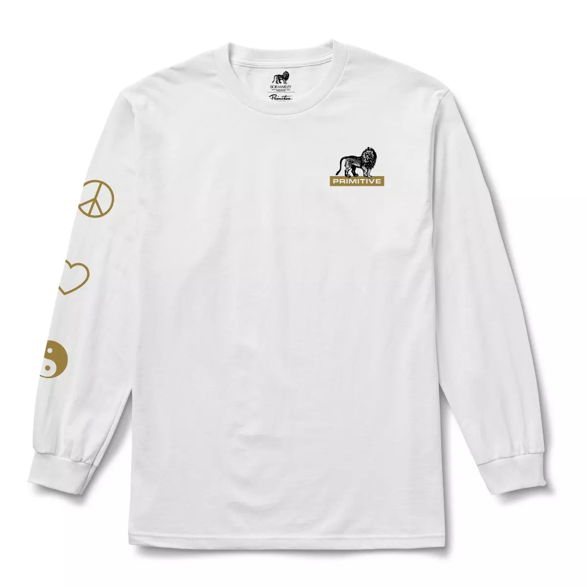 Primitive Men's Bob Marley Life Forever Long-Sleeve Tee - WHITE
