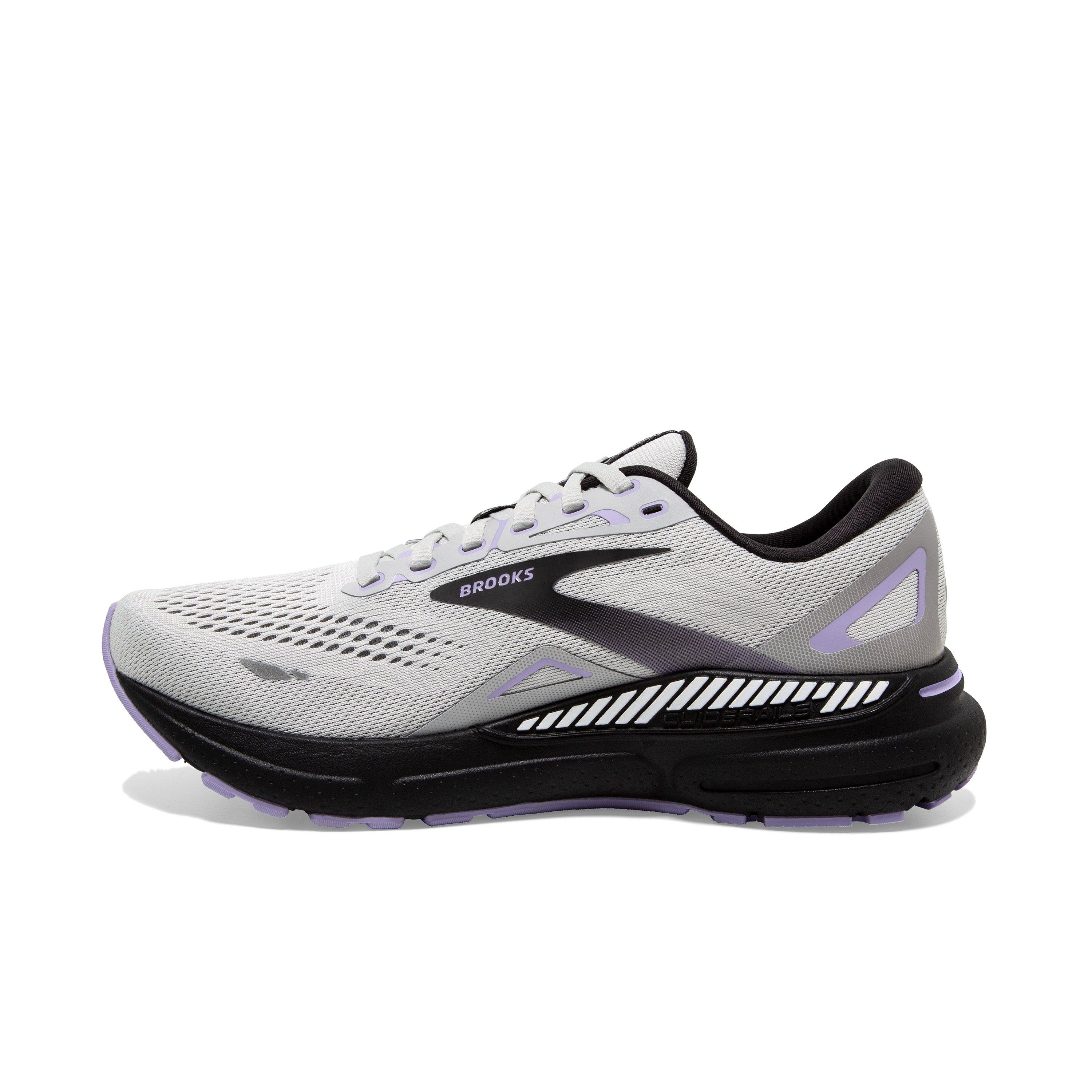 Brooks Adrenaline GTS 23 "Grey/Black/Purple" Women's Running Shoe - GREY Thumbnail View 2