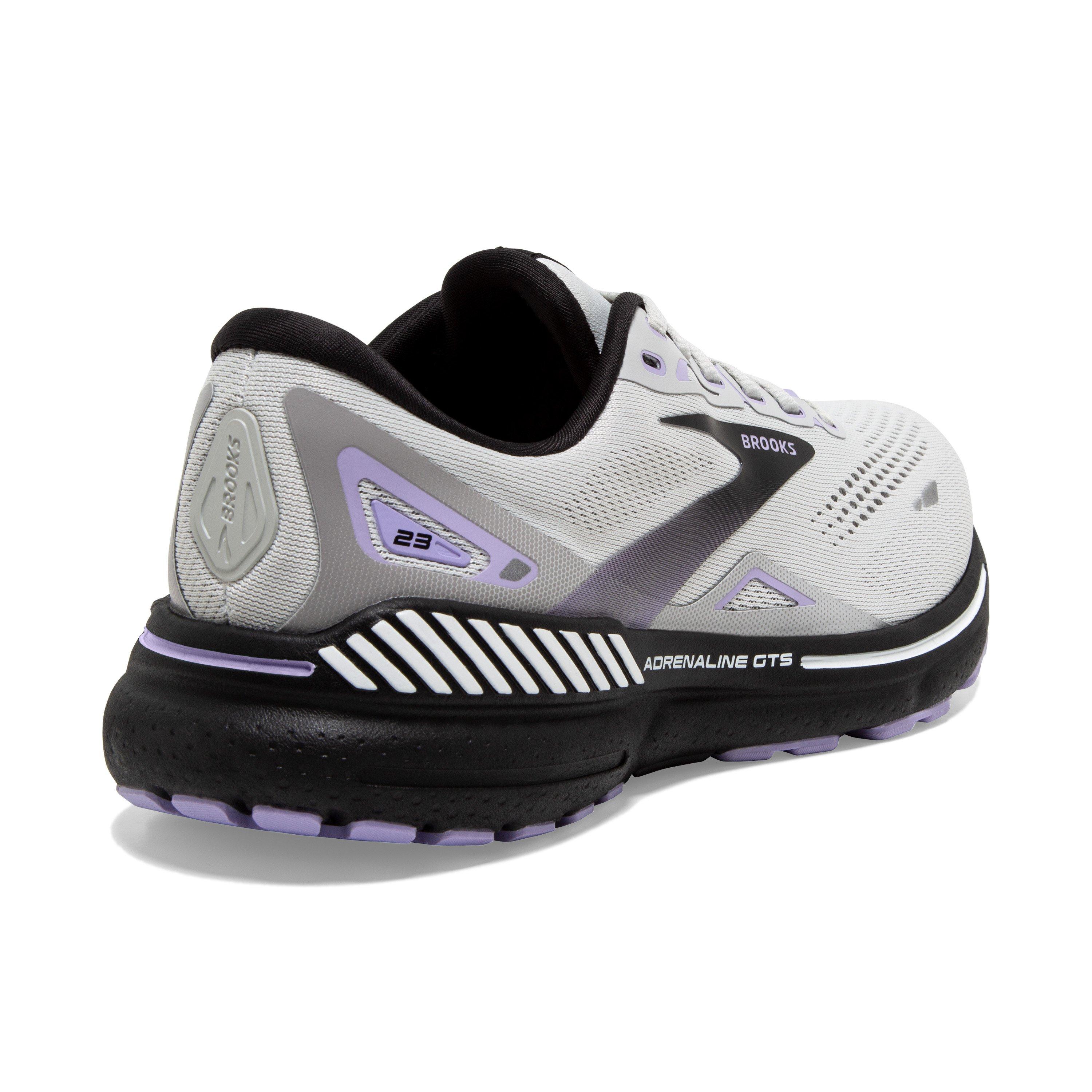 Brooks Adrenaline GTS 23 "Grey/Black/Purple" Women's Running Shoe - GREY Thumbnail View 4