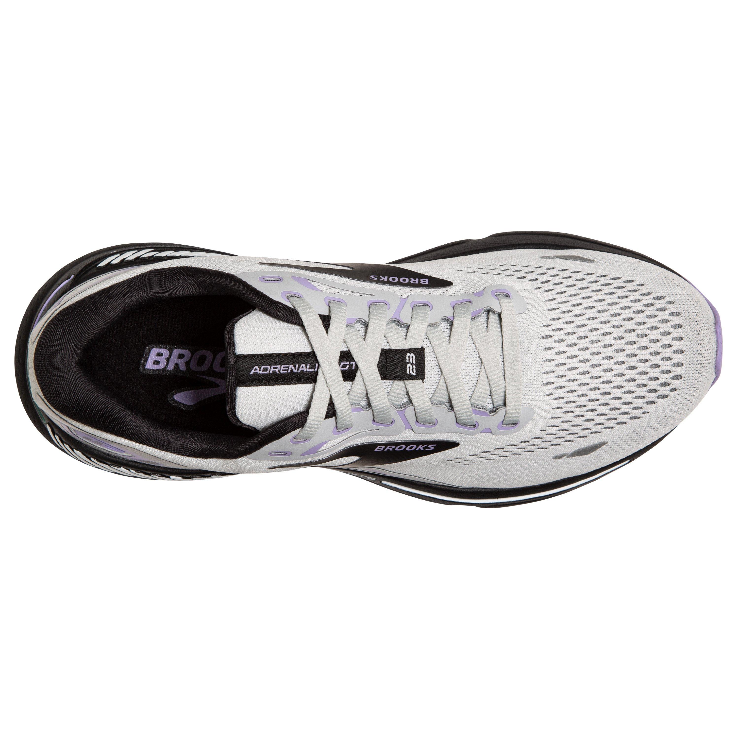 Brooks Adrenaline GTS 23 "Grey/Black/Purple" Women's Running Shoe - GREY Thumbnail View 5