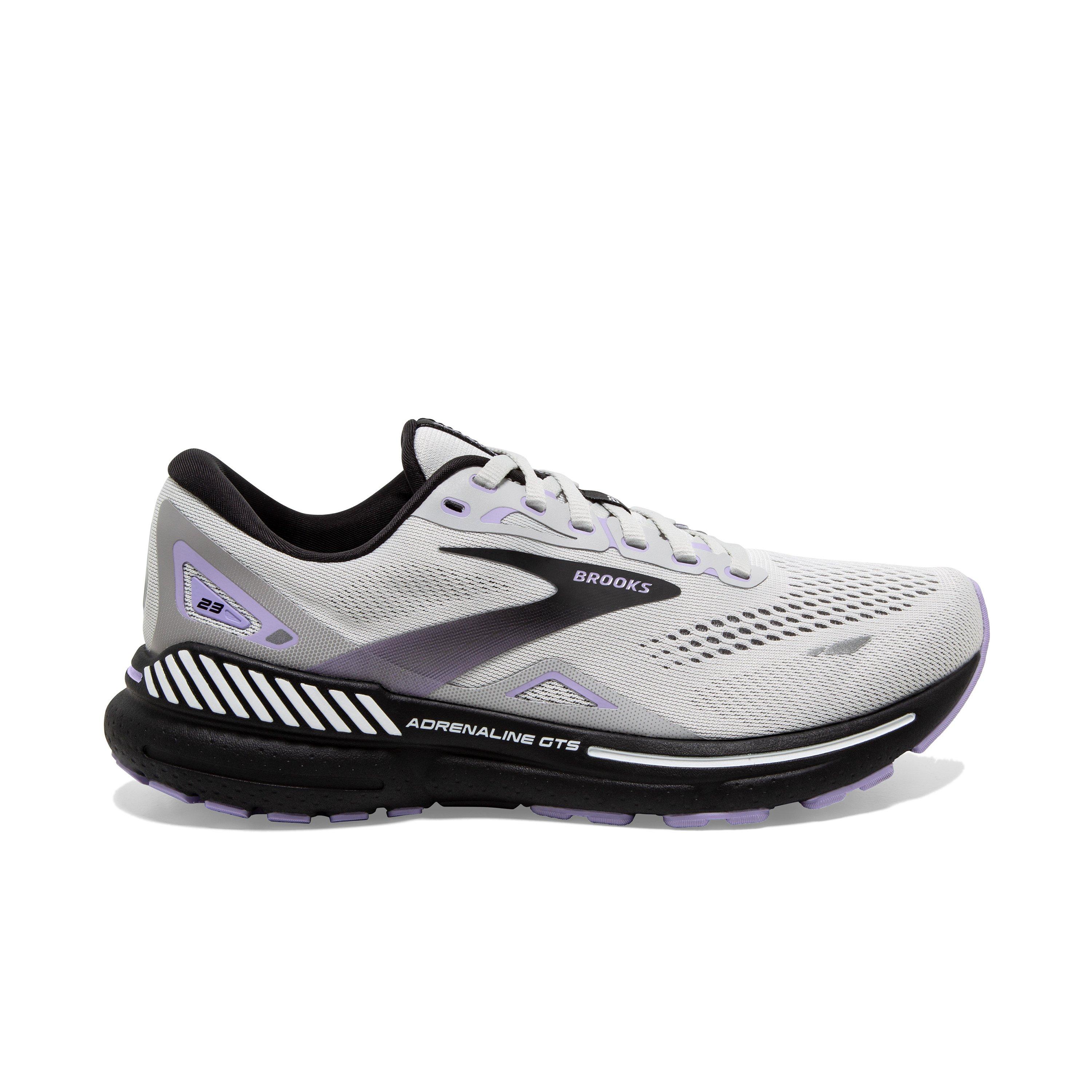 Brooks Adrenaline GTS 23 Grey/Black/Purple Women's Running Shoe - Hibbett