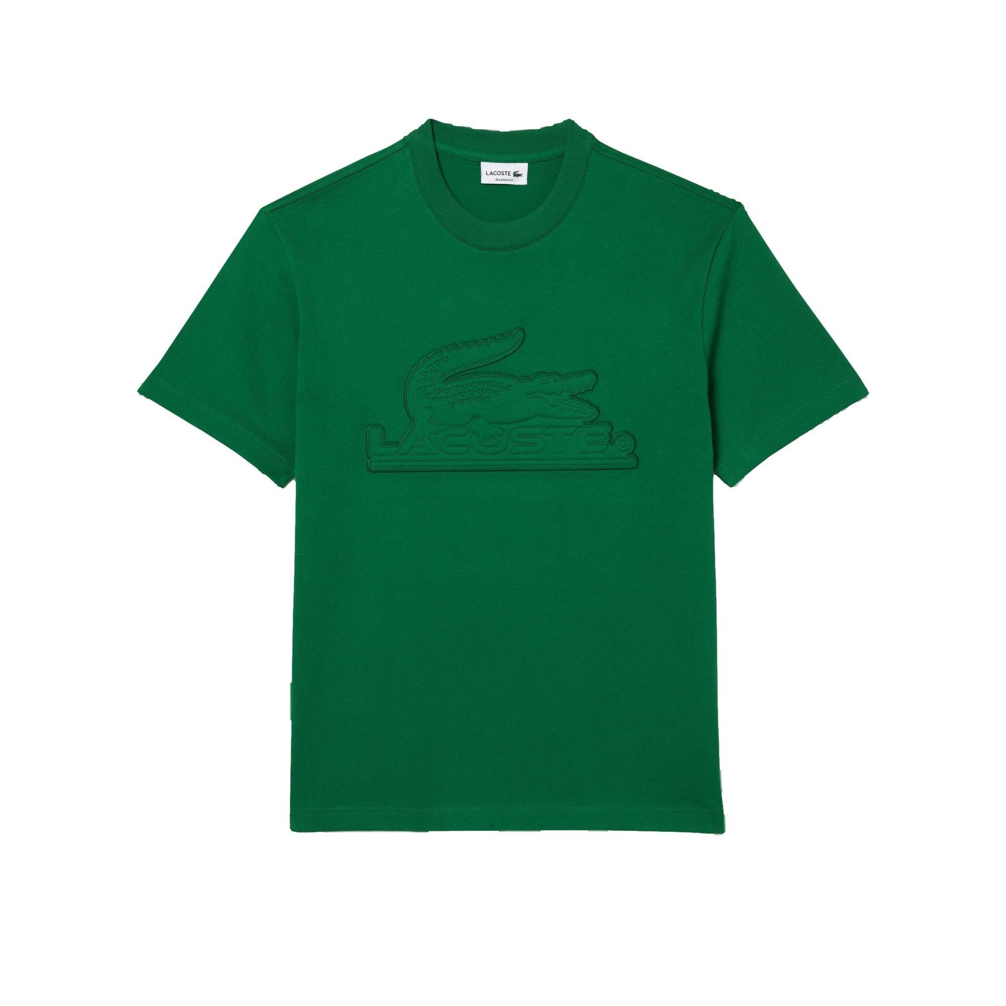 Lacoste Men's Puff Print Croc Tee - Green - GREEN