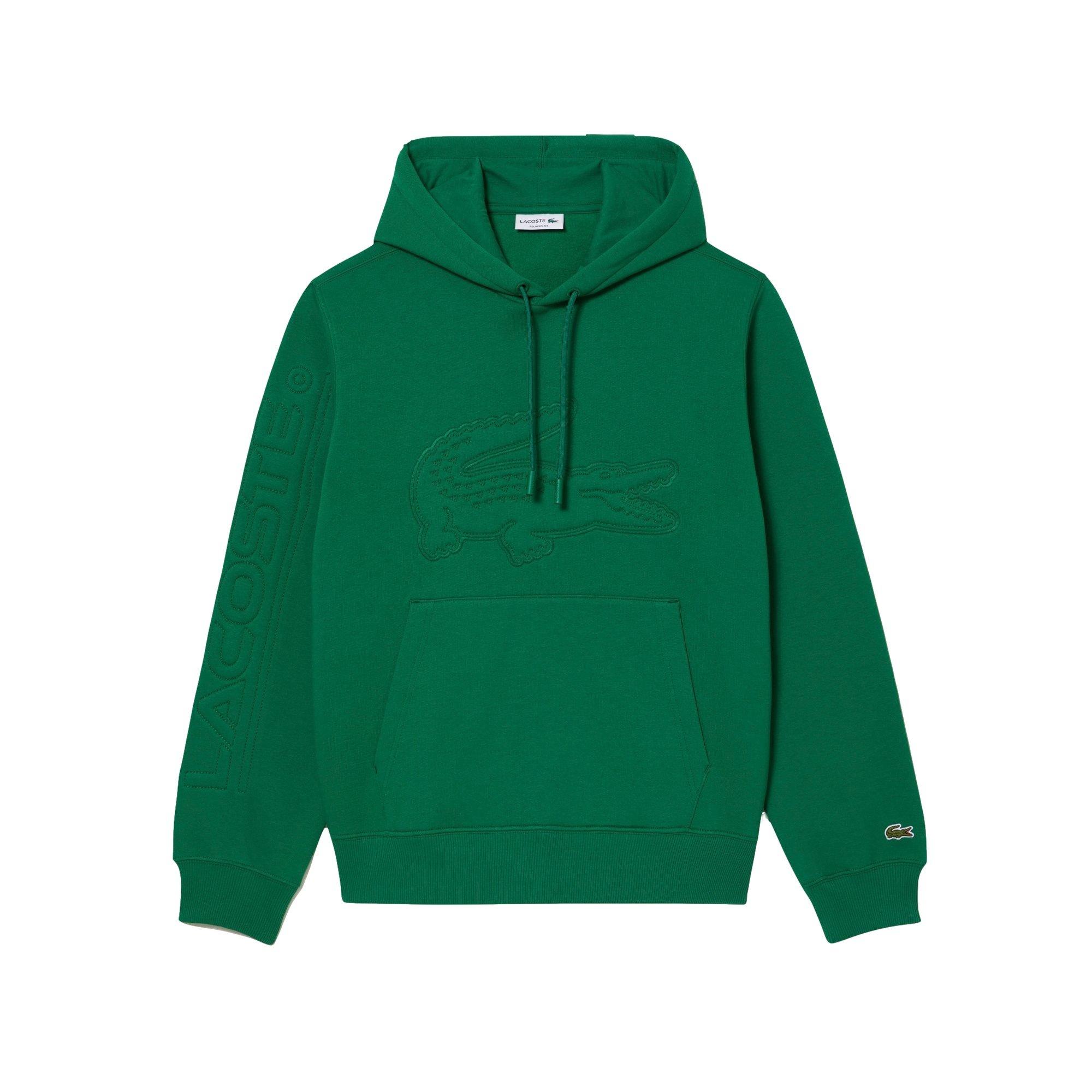 Lacoste Men's Puff Print Croc Hoodie - Green - GREEN