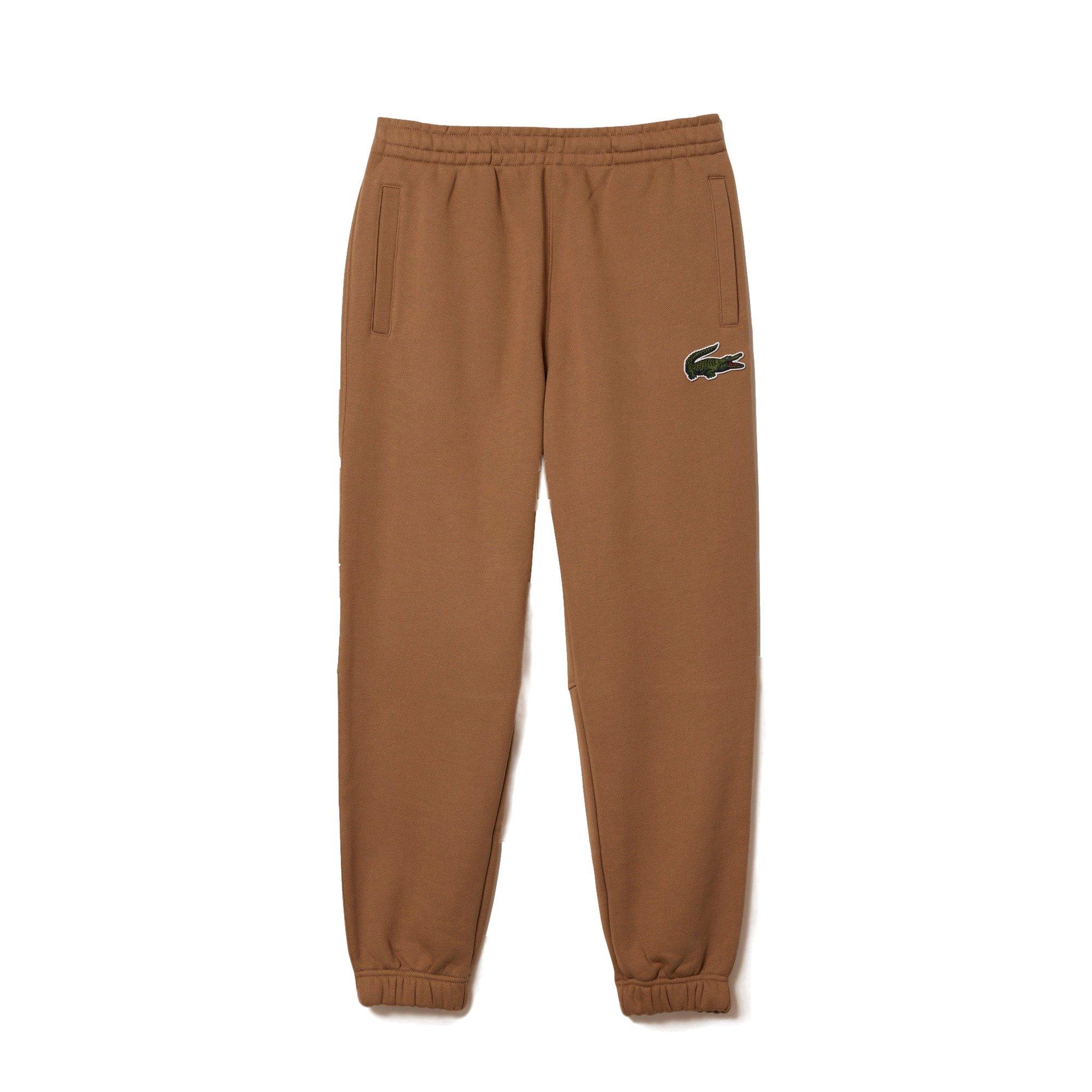 Lacoste Men's Croc Patch Joggers-Brown - BROWN