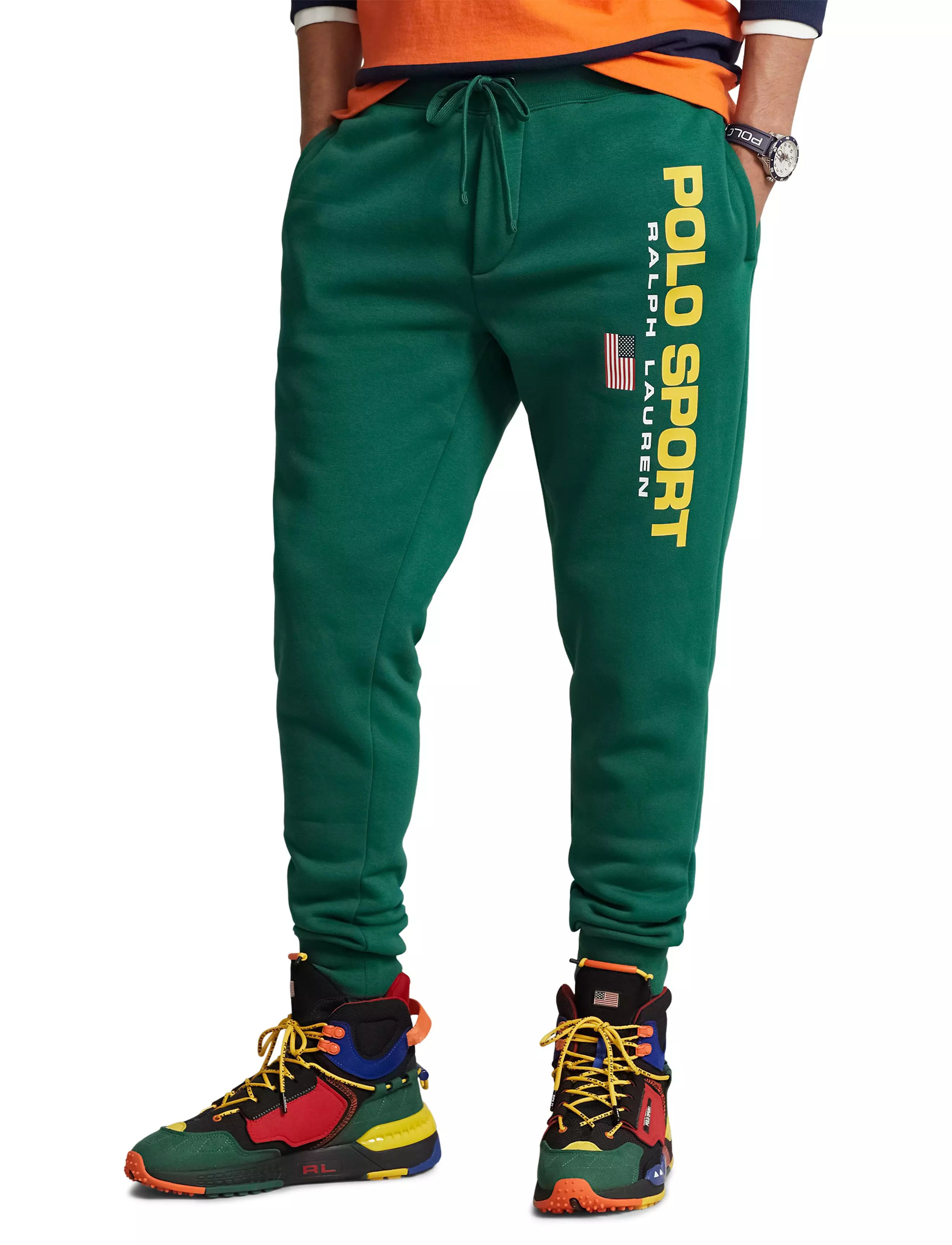 Race Day Vibes Graphic Joggers - Green