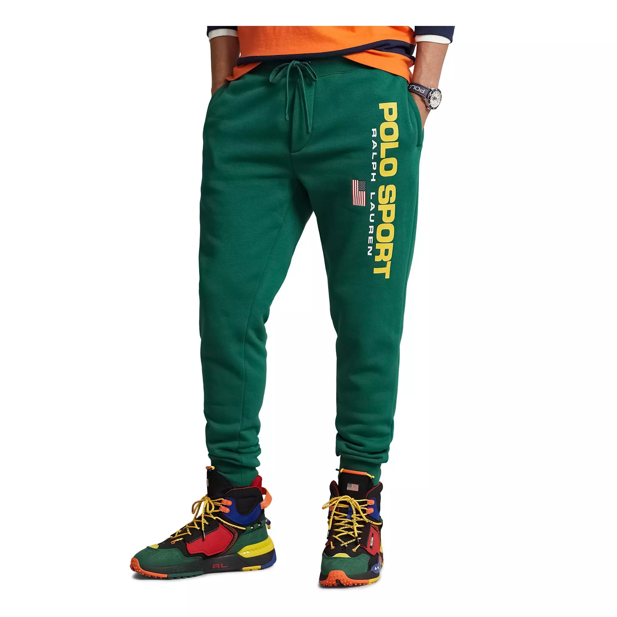 Polo Men's Sport Fleece Joggers-Green - GREEN