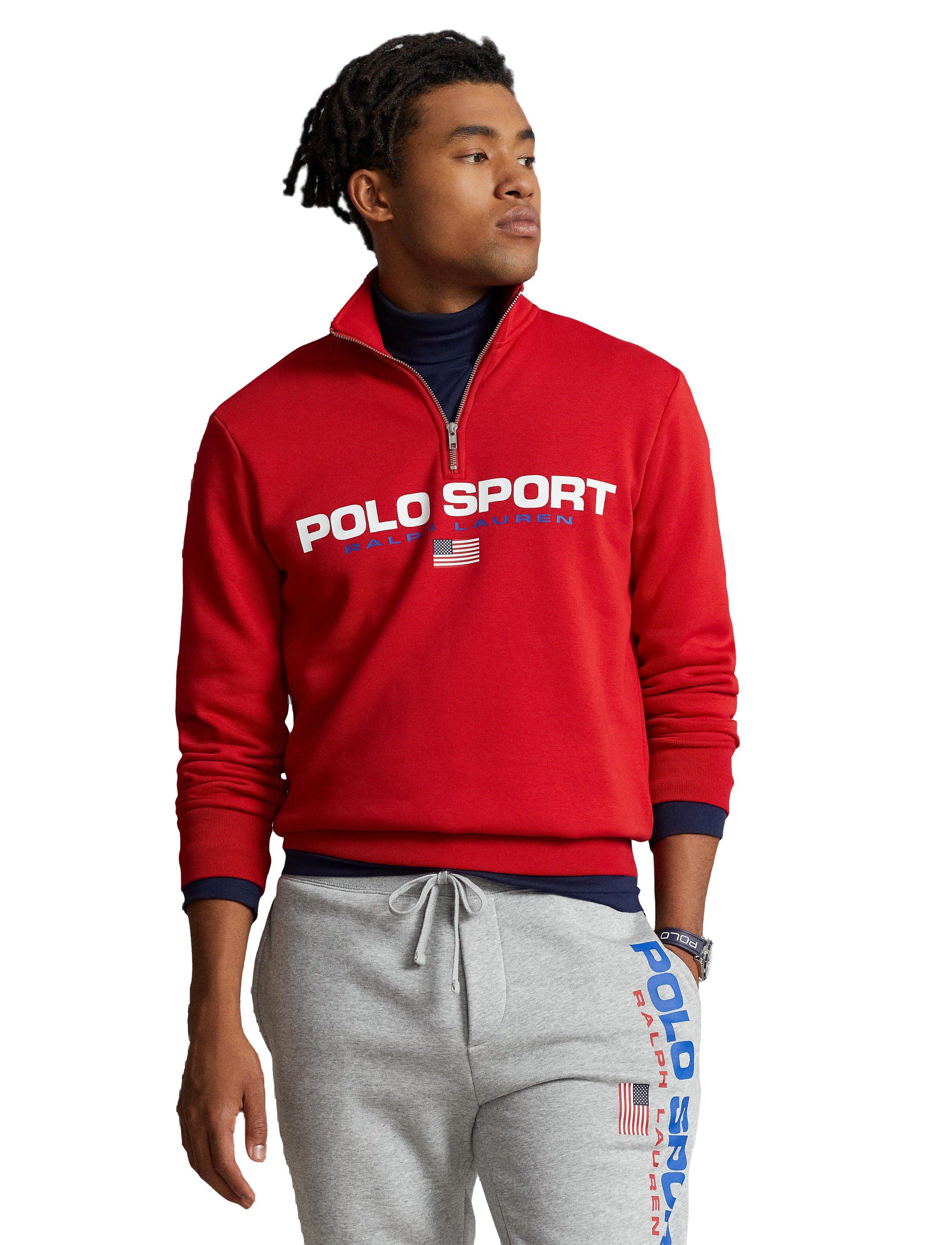 Polo Sport 1/2-Zip Fleece Men's Burgundy Jacket