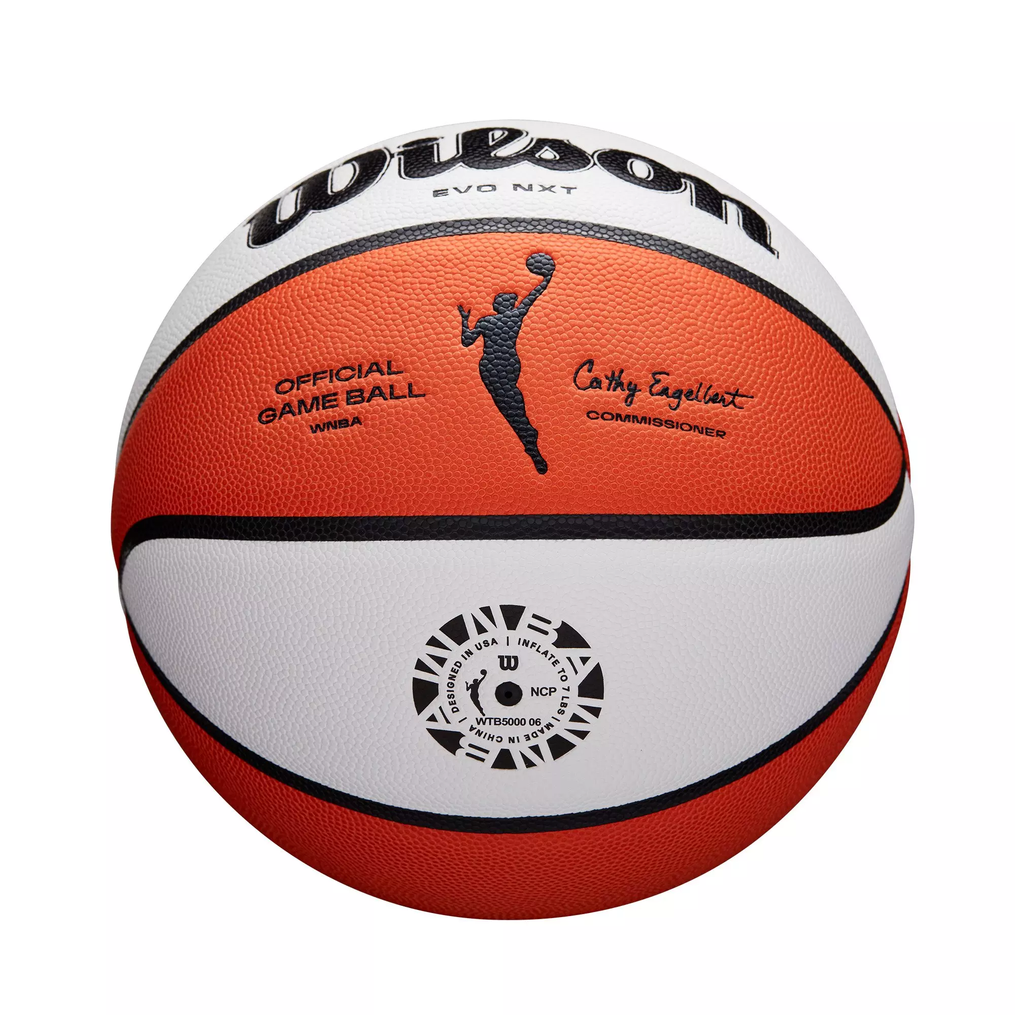 Wilson WNBA Official Game Basketball 28.5" - WHITE/ORANGE