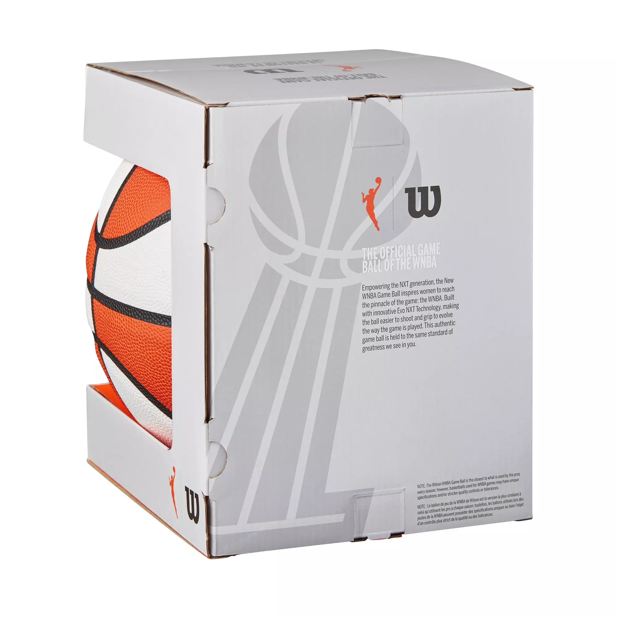 Wilson WNBA Official Game Basketball 28.5" - WHITE/ORANGE