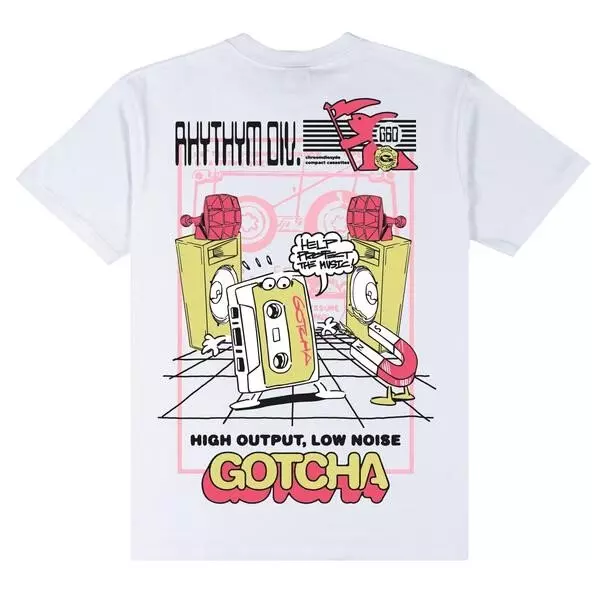 Gotcha Men's Mix Tape Tee - WHITE