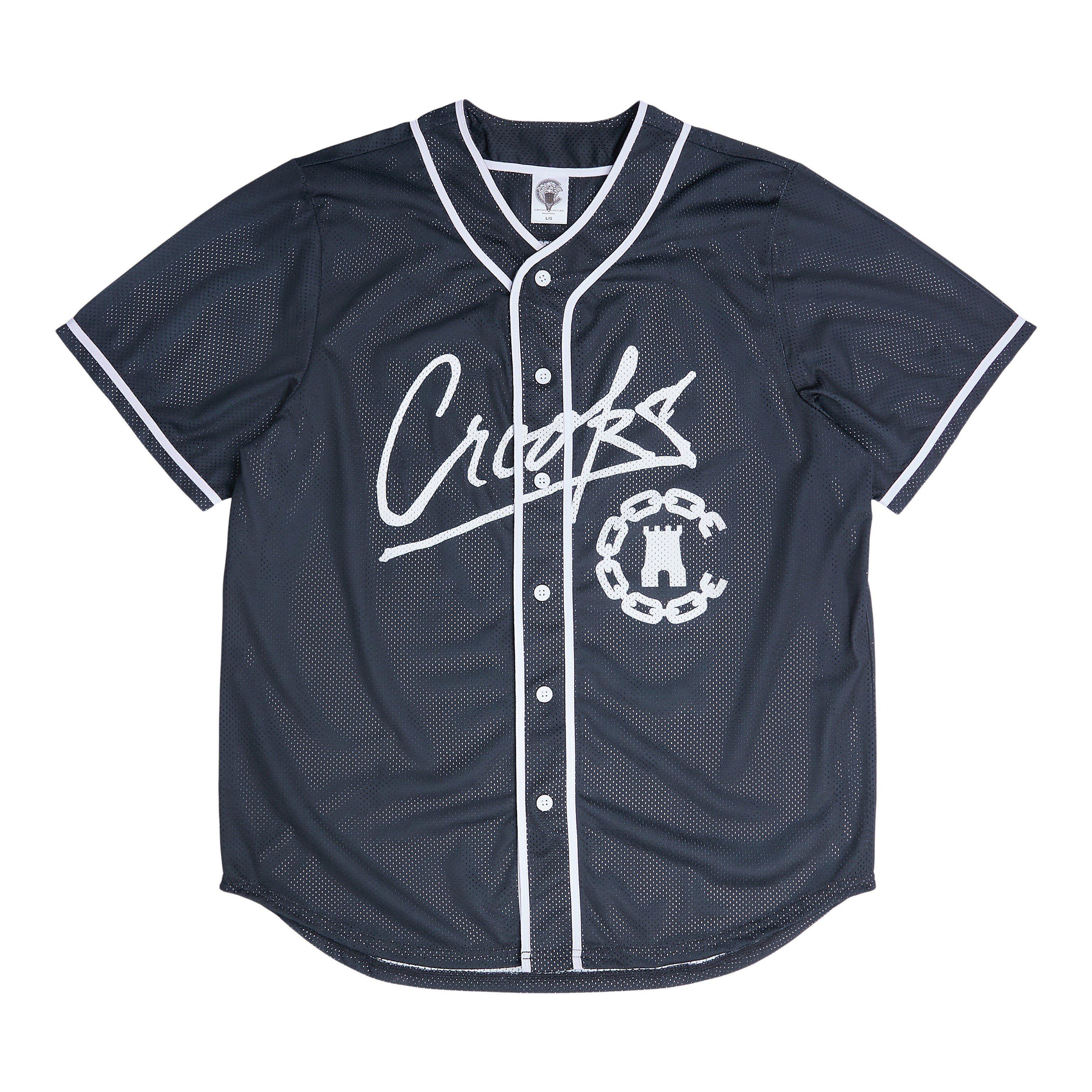 Crooks And Castles Men's Shortsleeve Baseball T-Shirt - BLACK Thumbnail View 1