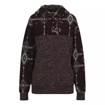 Hooey Women's Summit Pullover Hoodie-Maroon - MAROON