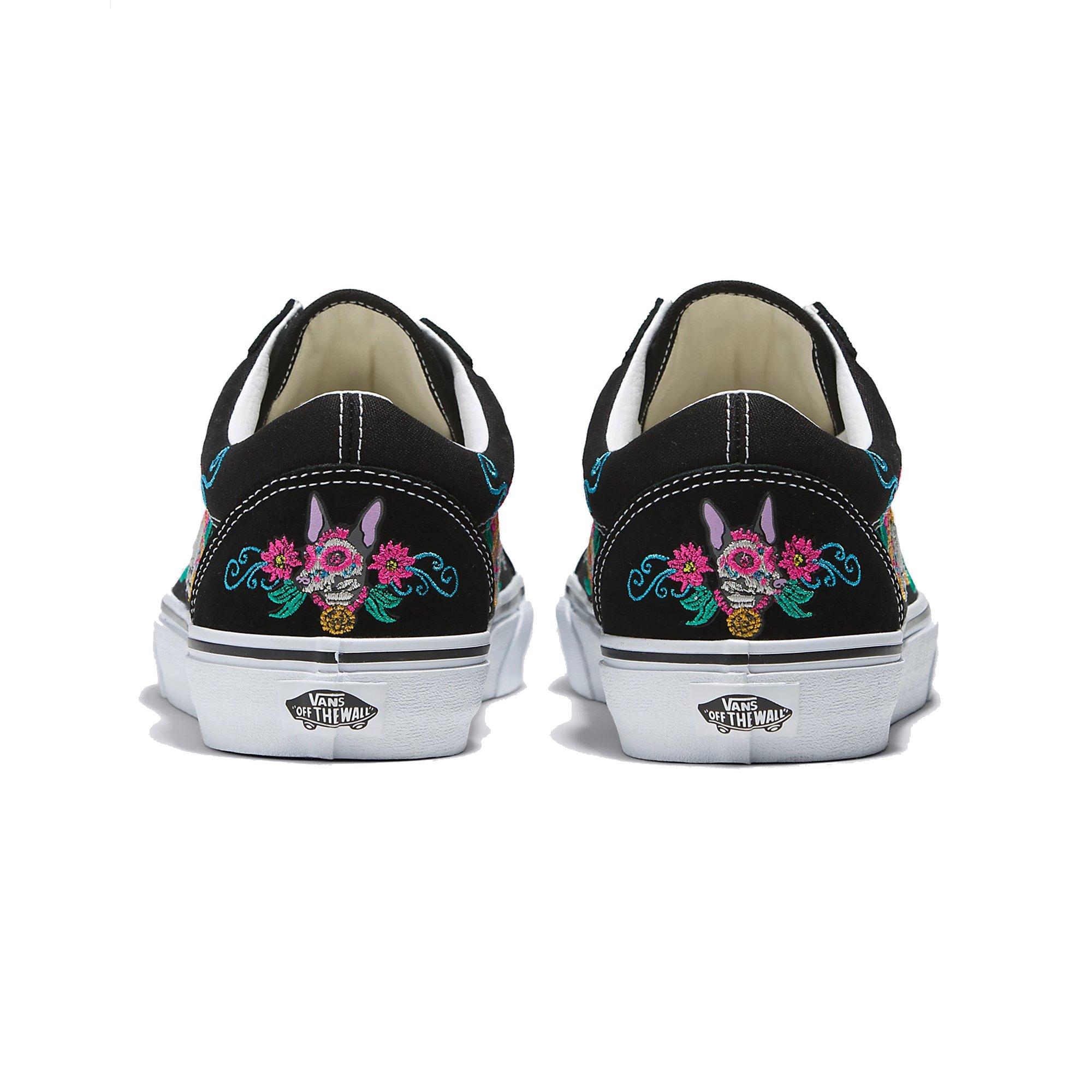 Vans Old Skool "Dia De Los Muertos" Unisex Shoe - BLACK/WHITE Thumbnail View 5