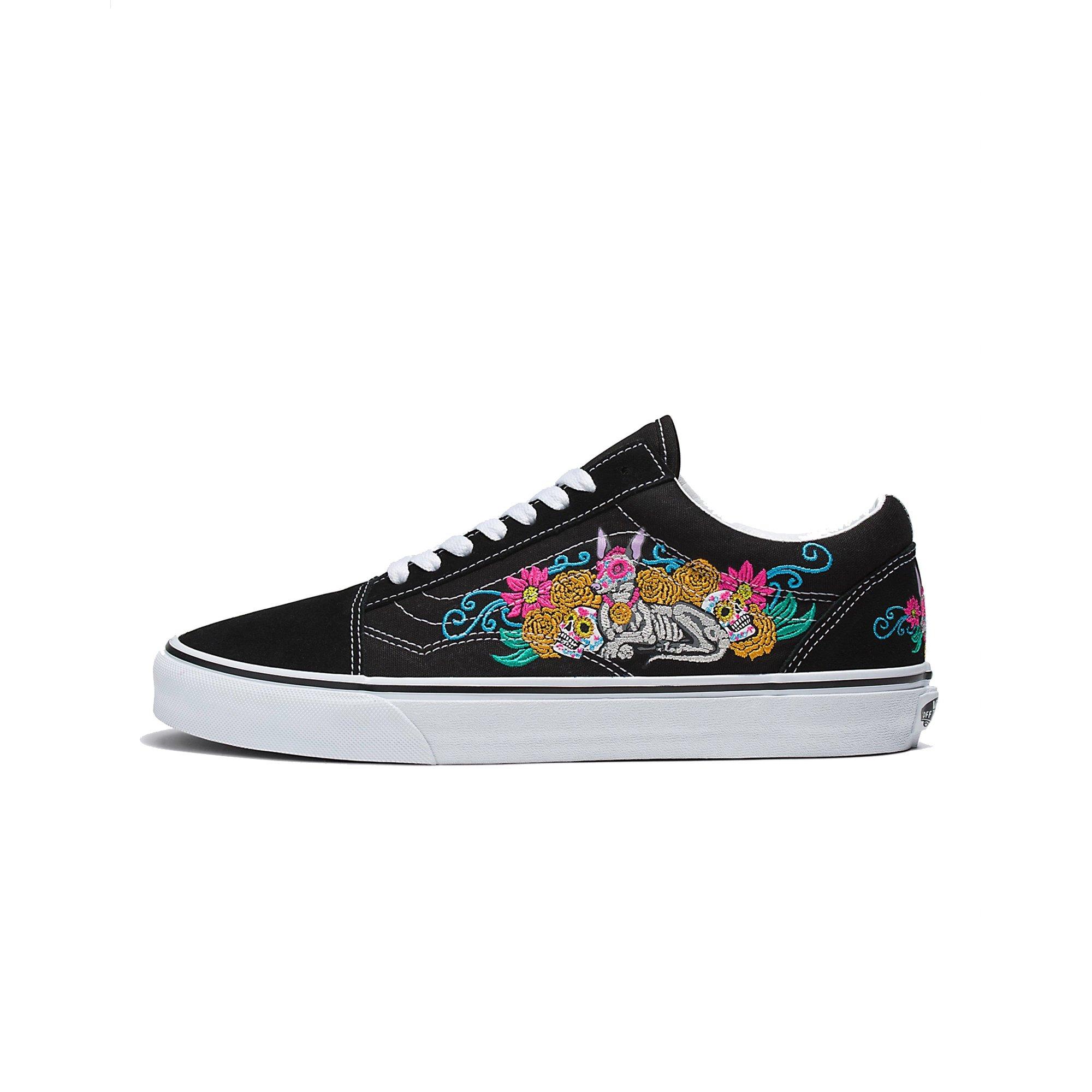 Vans Old Skool "Dia De Los Muertos" Unisex Shoe - BLACK/WHITE Thumbnail View 2