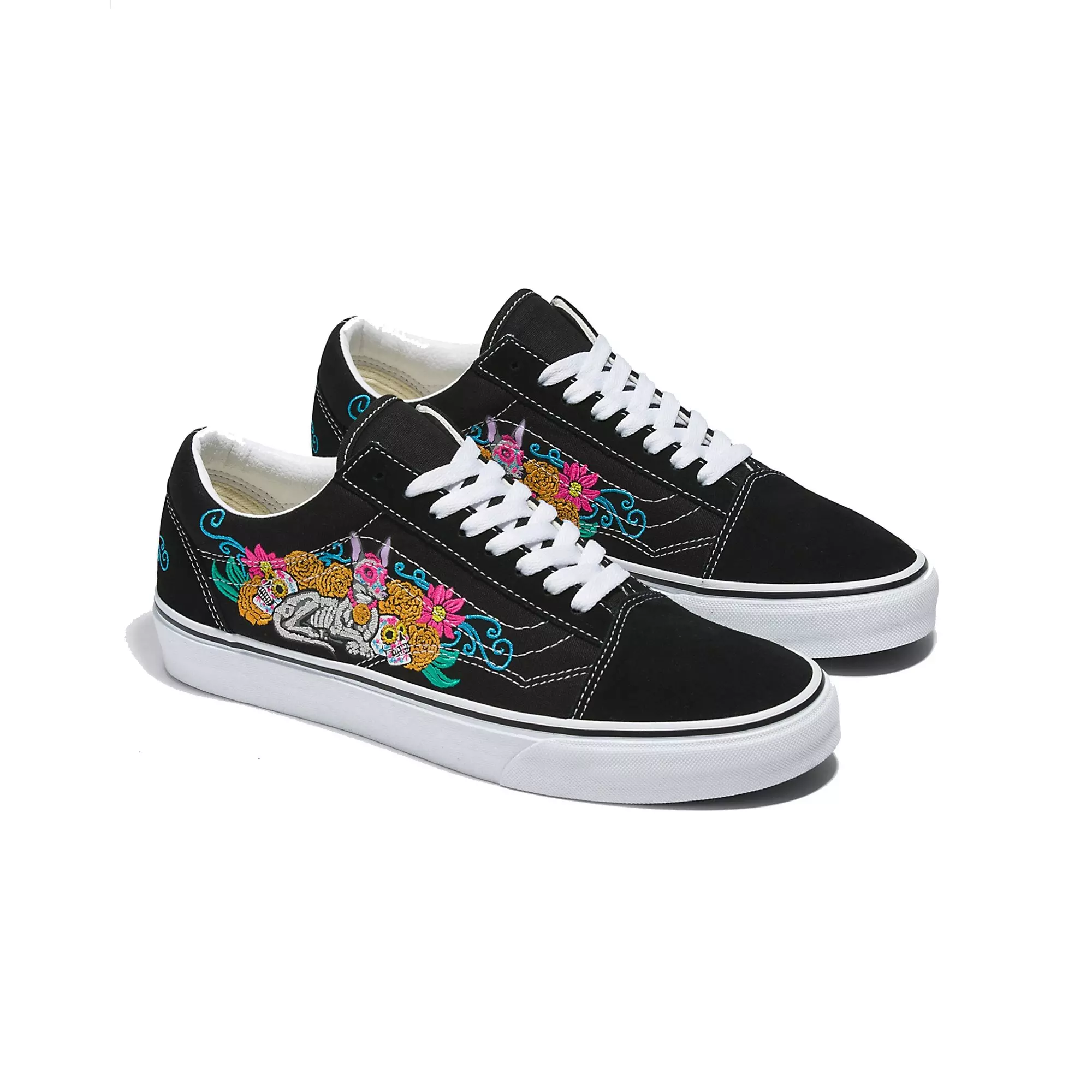 Vans Old Skool "Dia De Los Muertos" Unisex Shoe - BLACK/WHITE