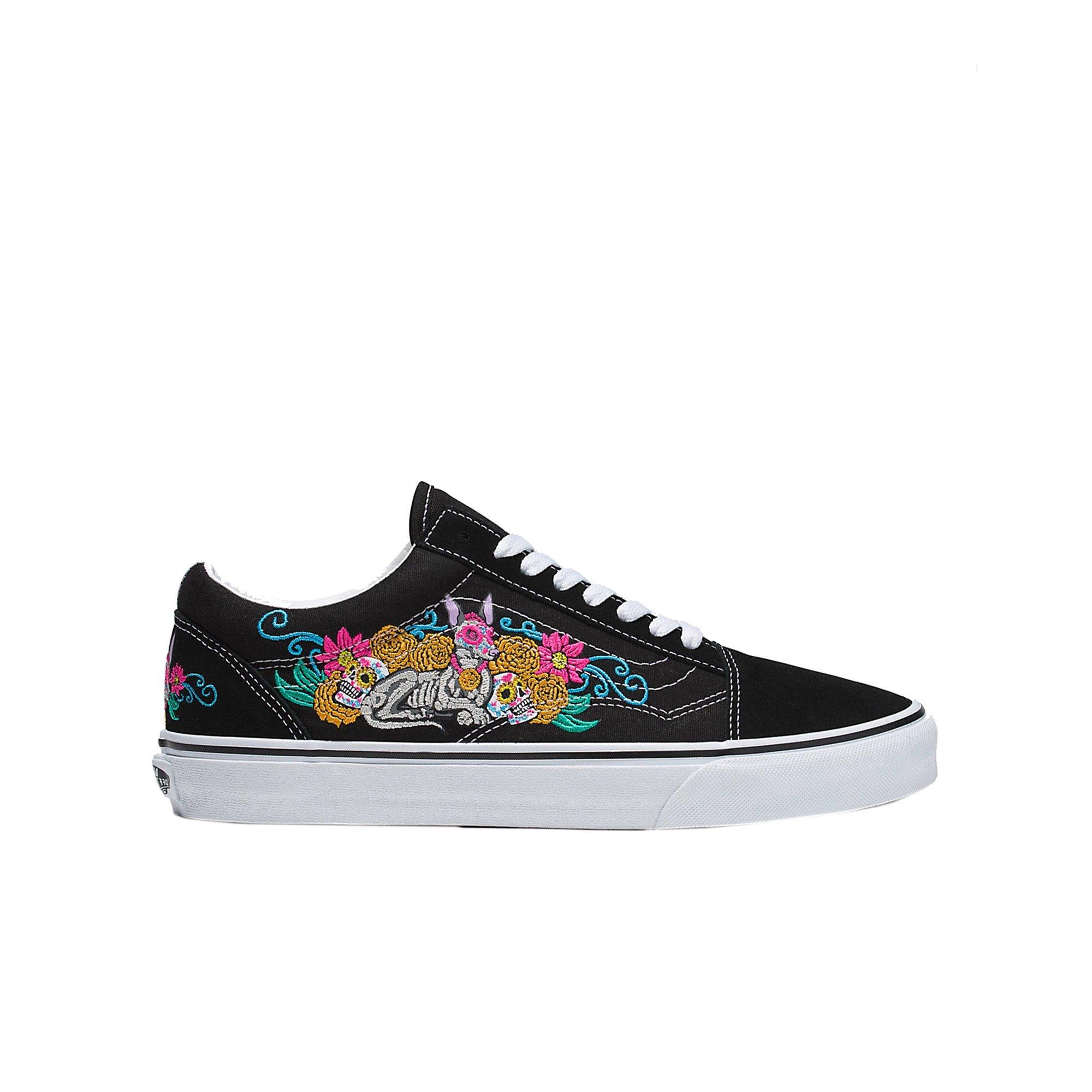 Vans Old Skool "Dia De Los Muertos" Unisex Shoe - BLACK/WHITE Thumbnail View 1