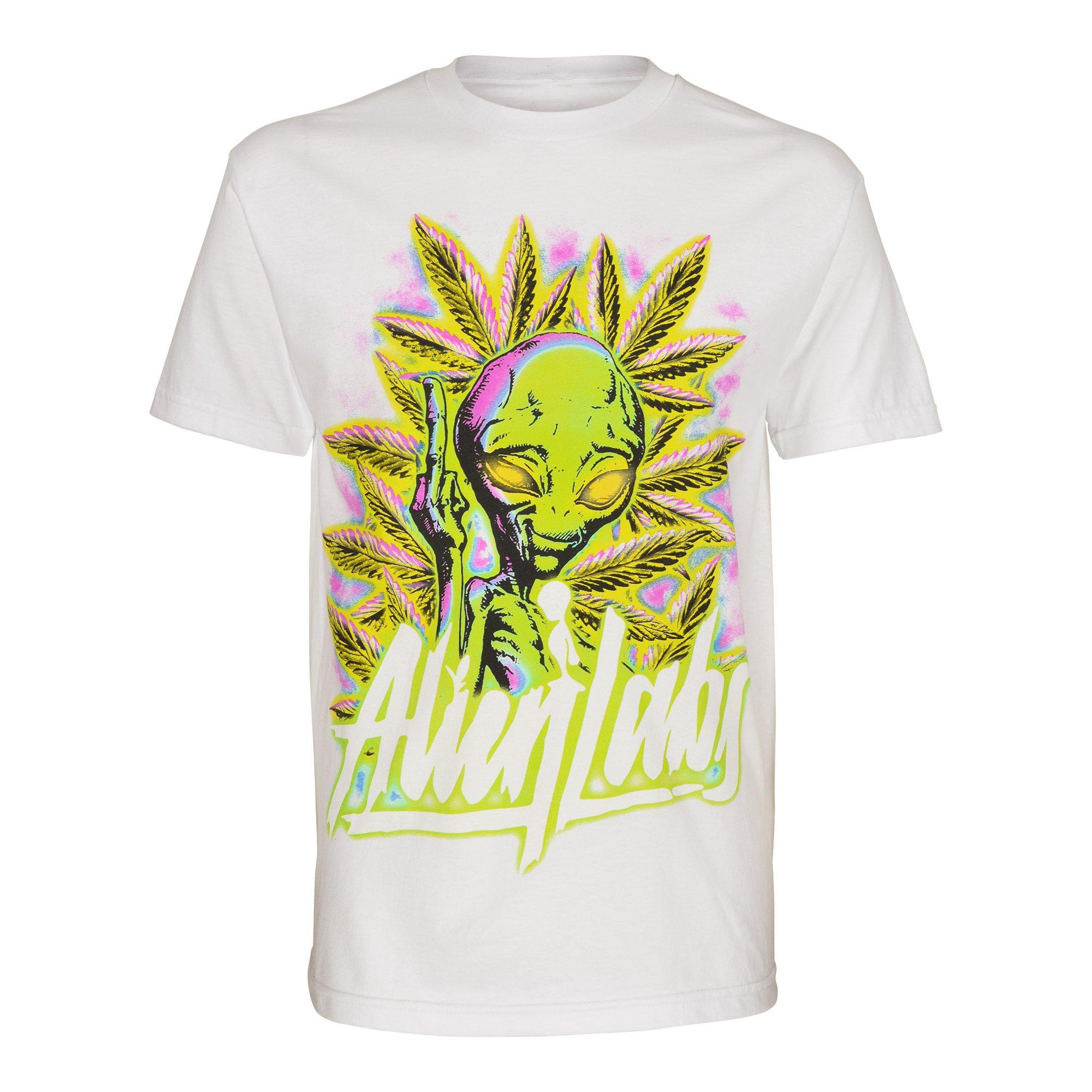 Alien Labs Men's Alien Finger Tee - White - WHITE Thumbnail View 1