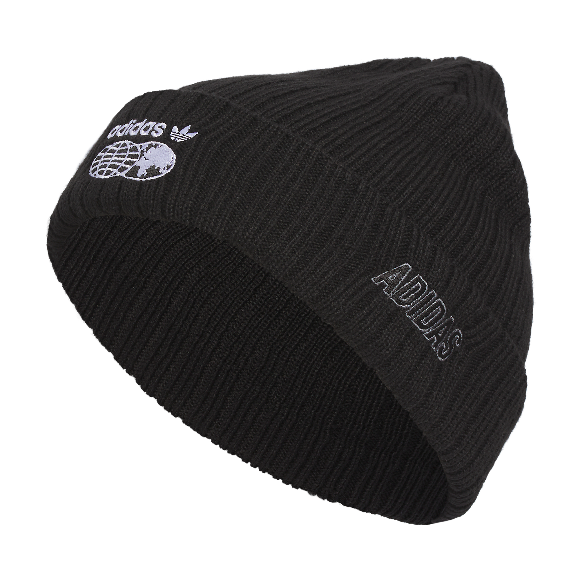 adidas Worldwide Trefoil Beanie - BLACK/WHITE Thumbnail View 3