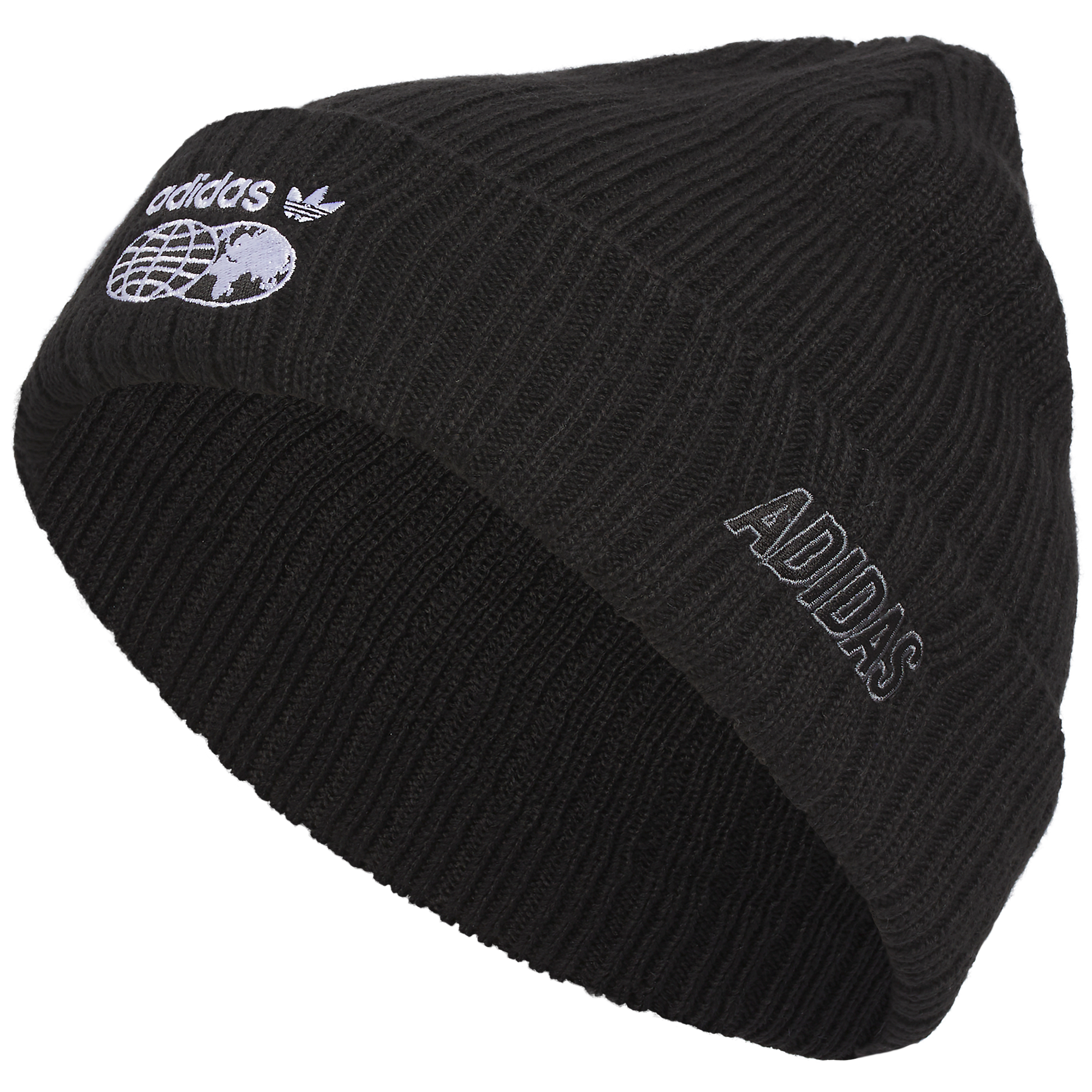 adidas Worldwide Trefoil Beanie - BLACK/WHITE Thumbnail View 4