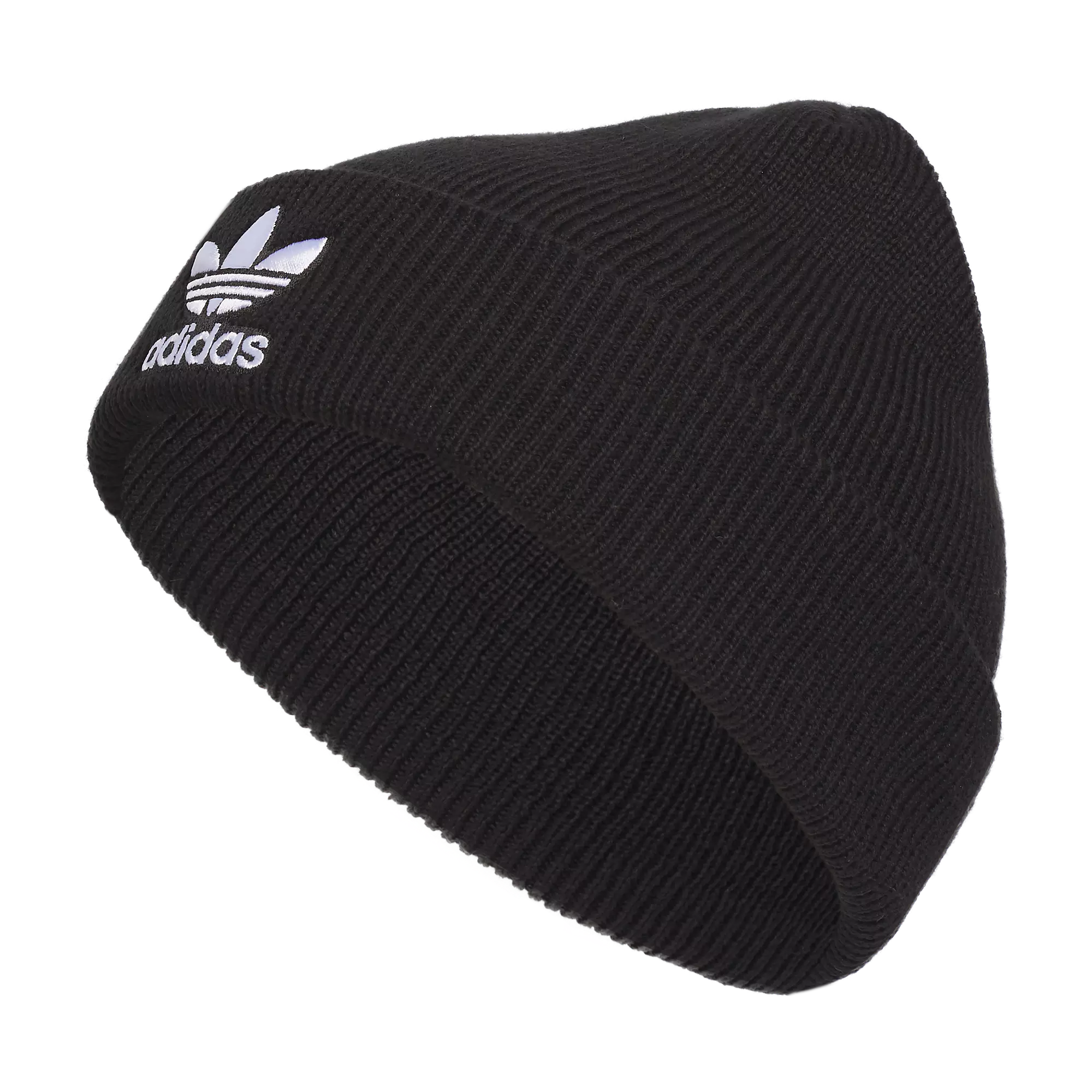 adidas Trefoil Beanie-Black/White - BLACK/WHITE
