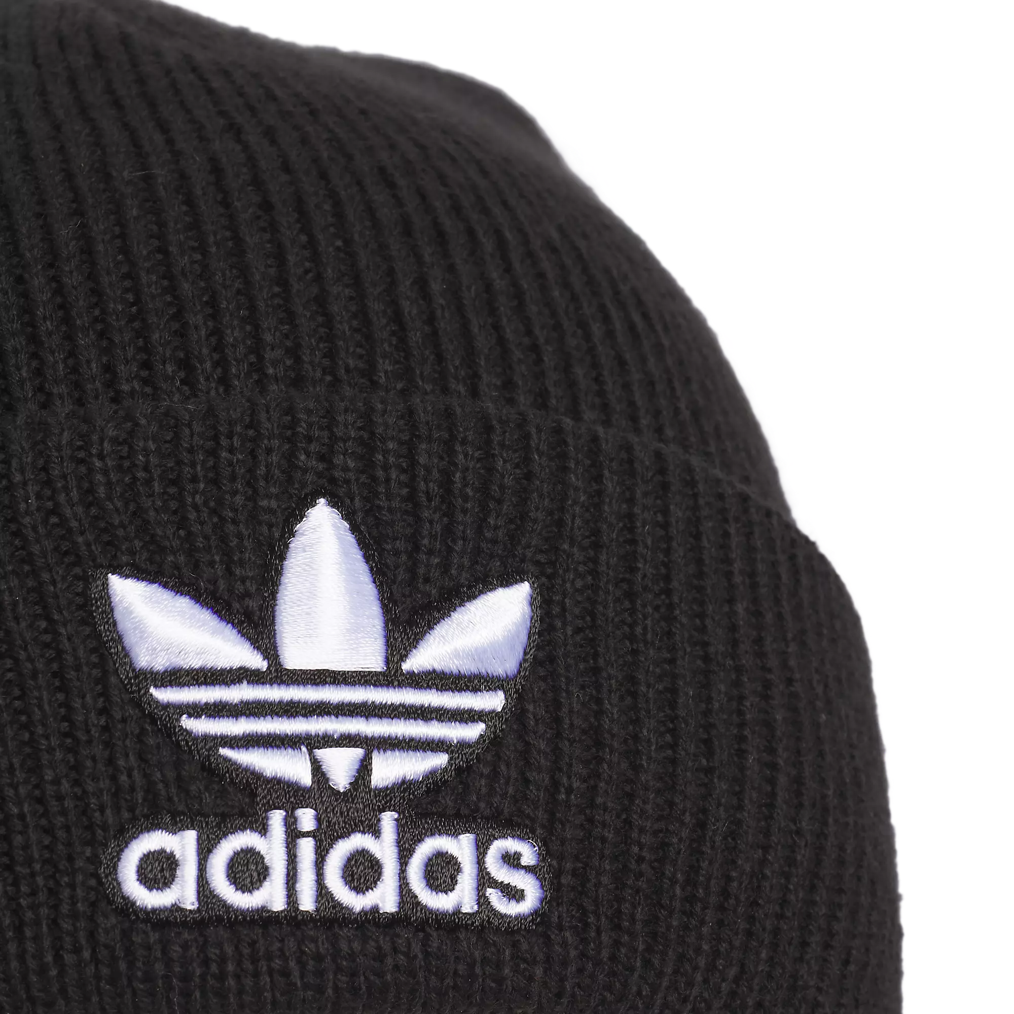 adidas Trefoil Beanie-Black/White - BLACK/WHITE