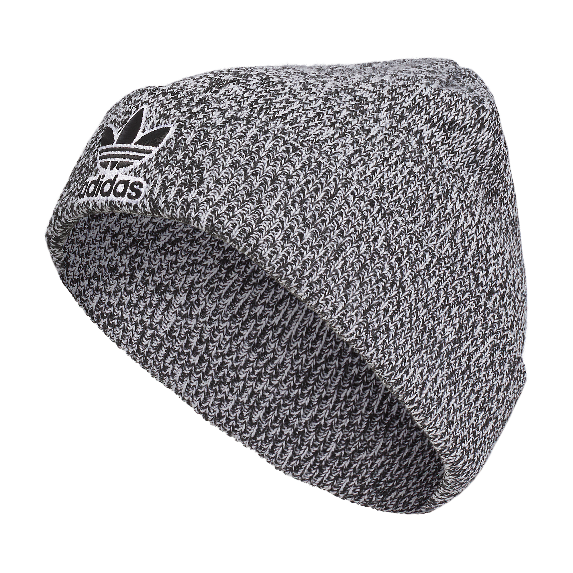 adidas Originals Trefoil Beanie-Black/White - BLACK/WHITE Thumbnail View 5
