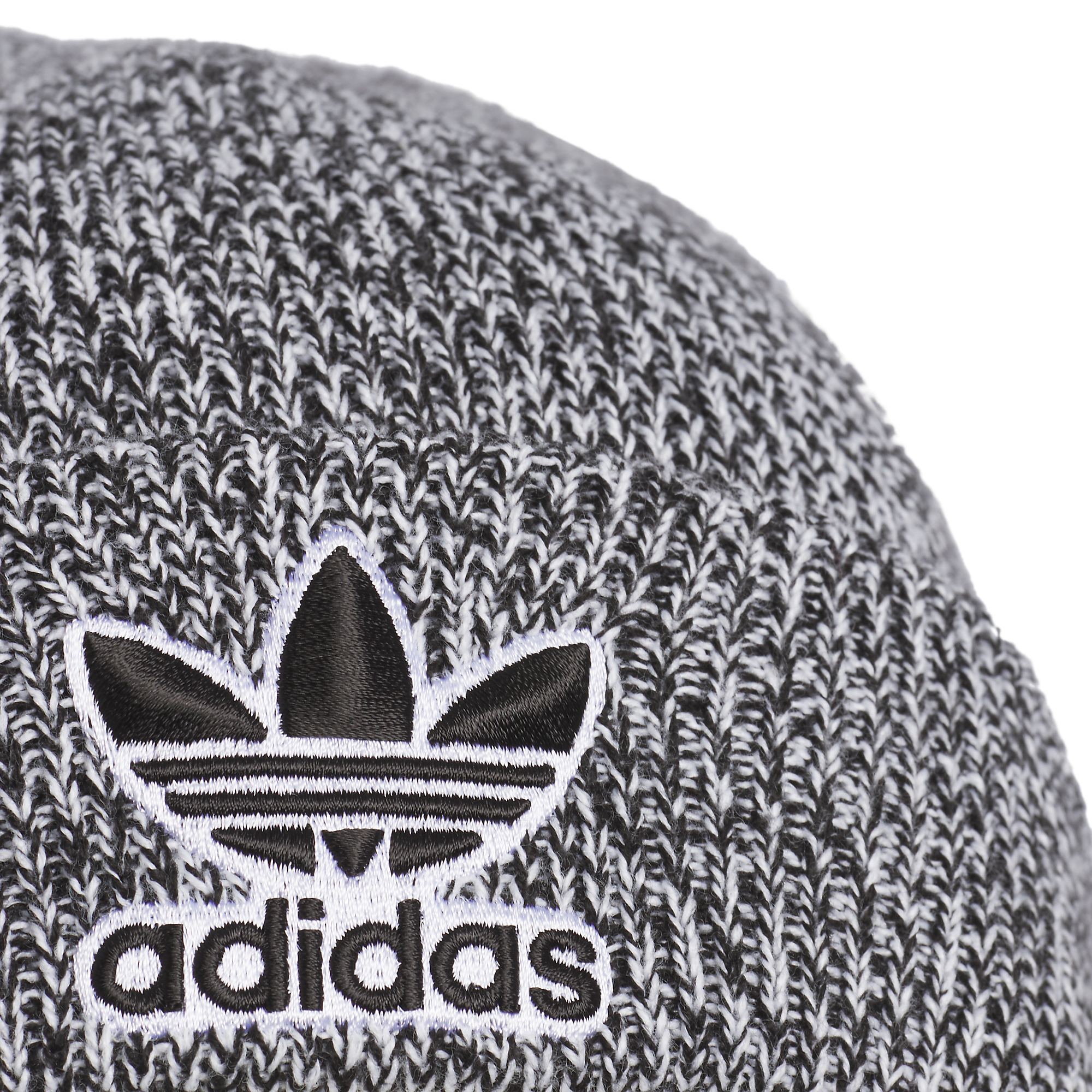 adidas Originals Trefoil Beanie-Black/White - BLACK/WHITE Thumbnail View 6