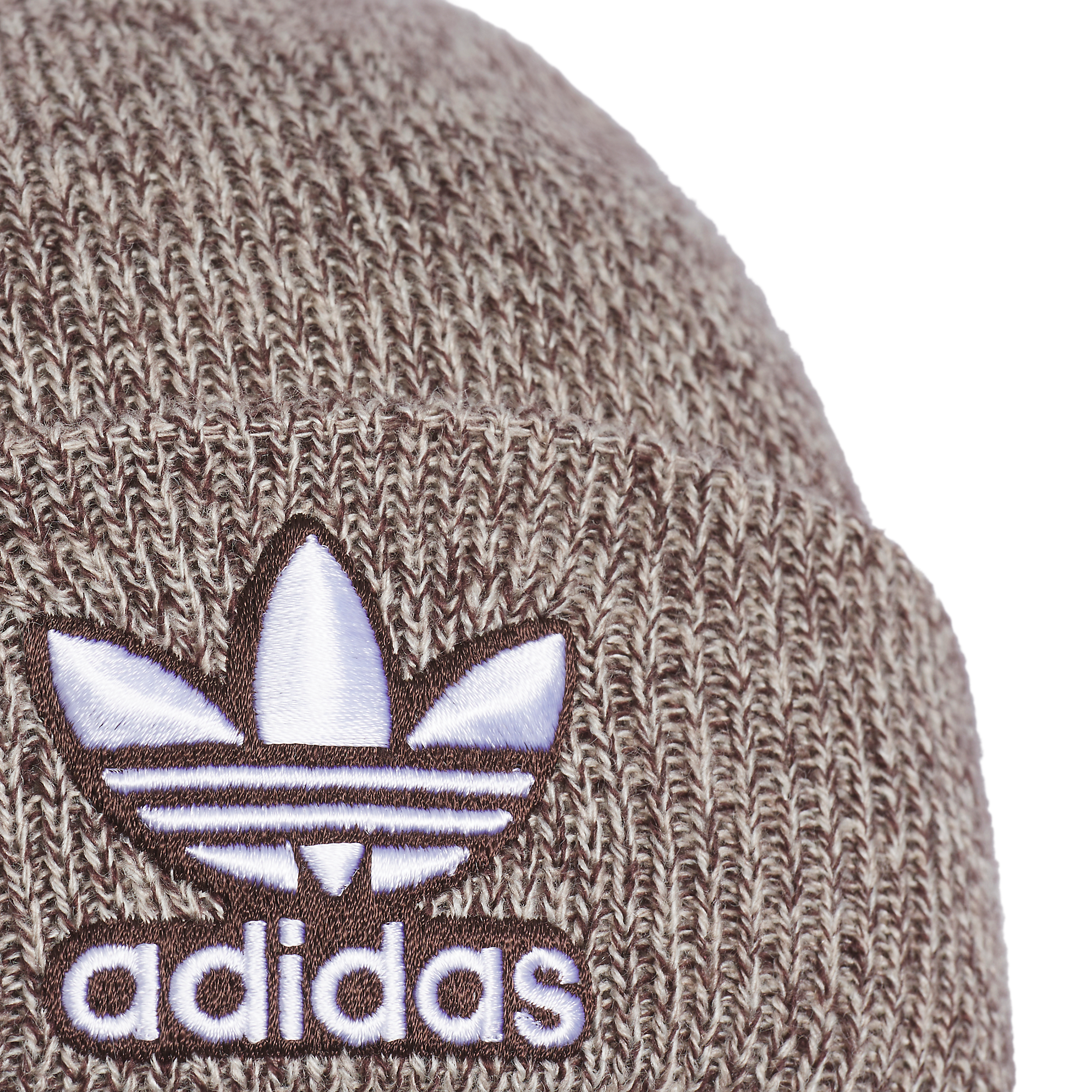 adidas Trefoil Beanie-Beige - BROWN Thumbnail View 6