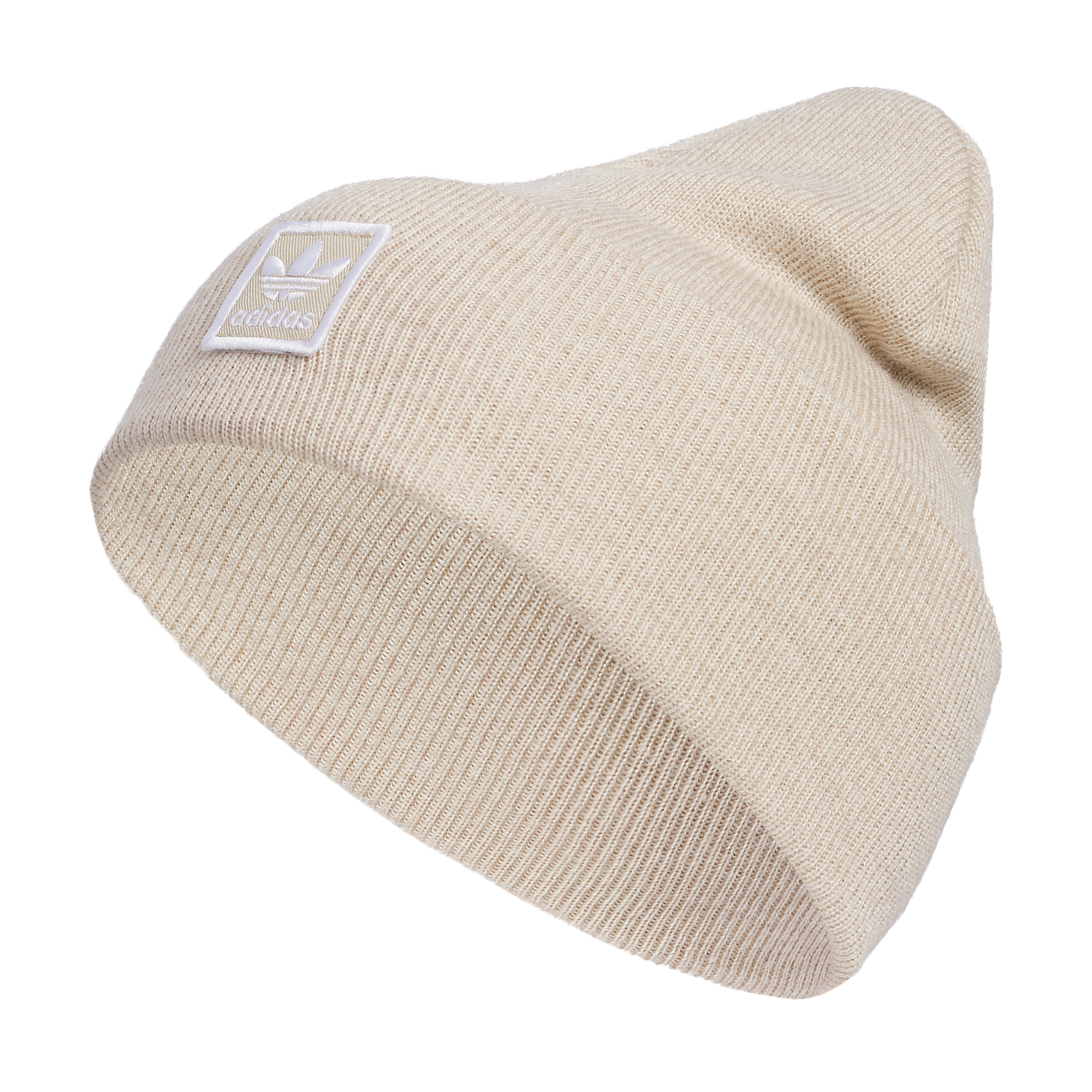 adidas Oversize Cuff Trefoil Beanie - BEIGE Thumbnail View 3