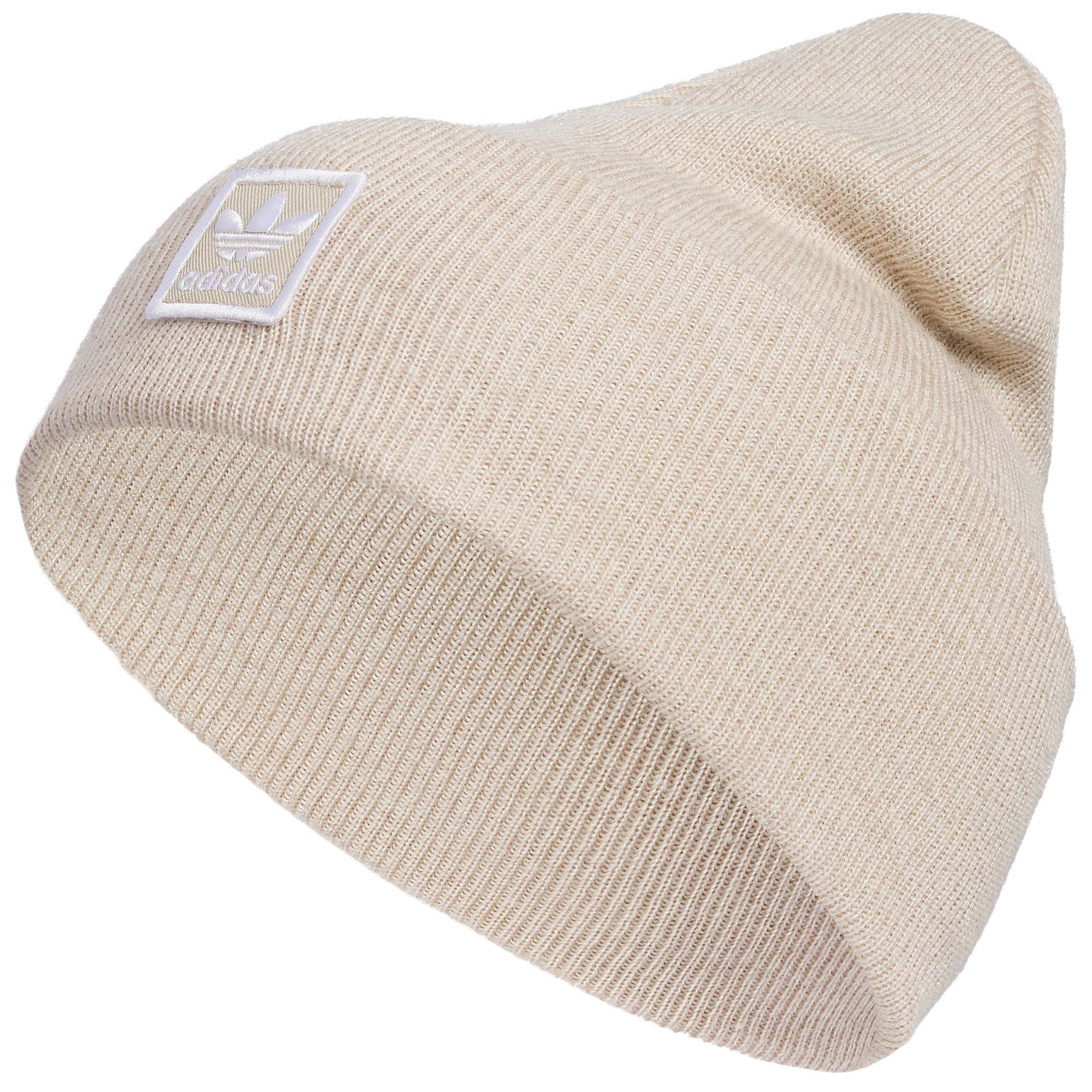 adidas Oversize Cuff Trefoil Beanie - BEIGE Thumbnail View 4