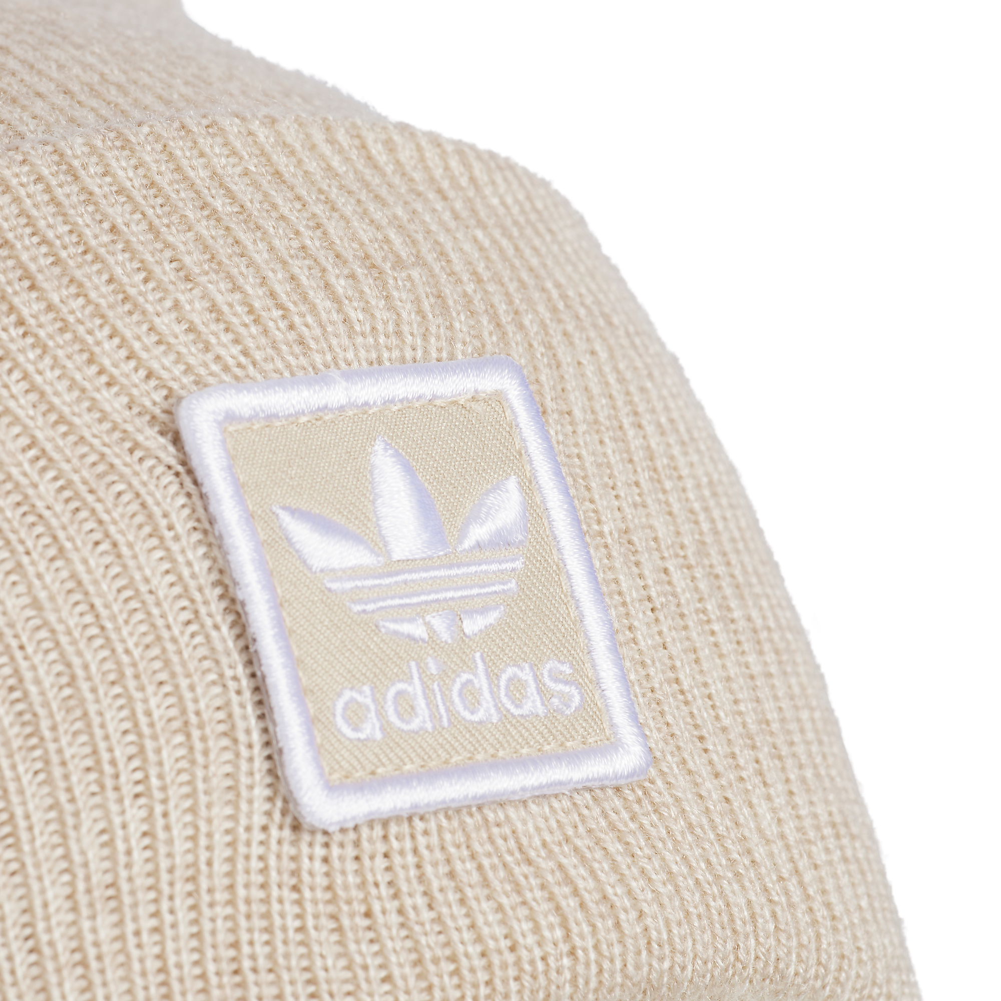 adidas Oversize Cuff Trefoil Beanie - BEIGE Thumbnail View 6