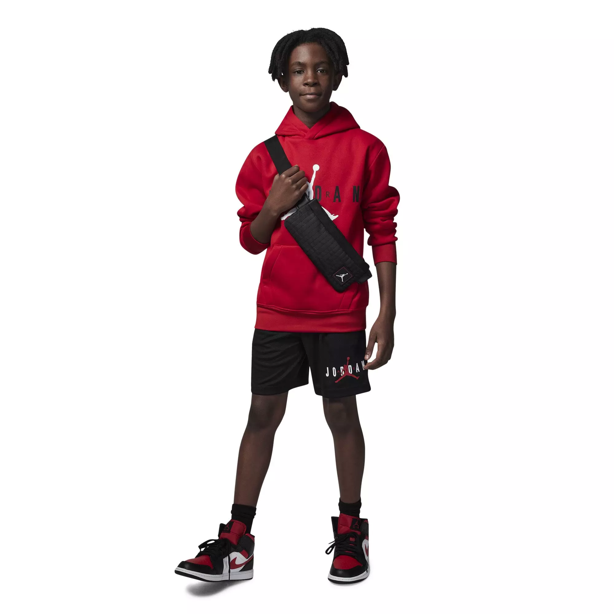 Jordan Big Boys' Essentials Mesh Shorts - Black - BLACK