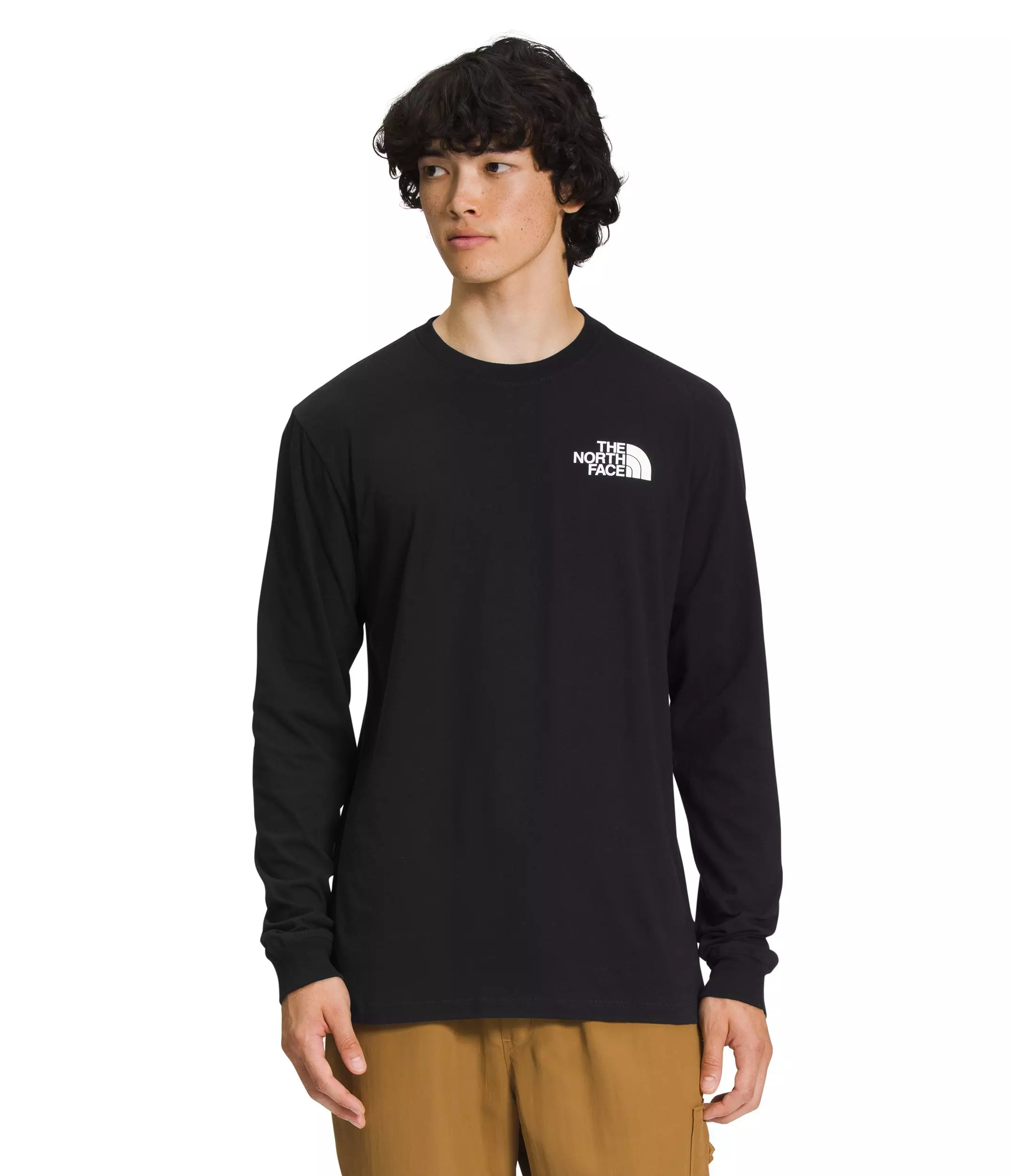 The North Face Men's Box NSE Long-Sleeve Tee-Black - BLACK