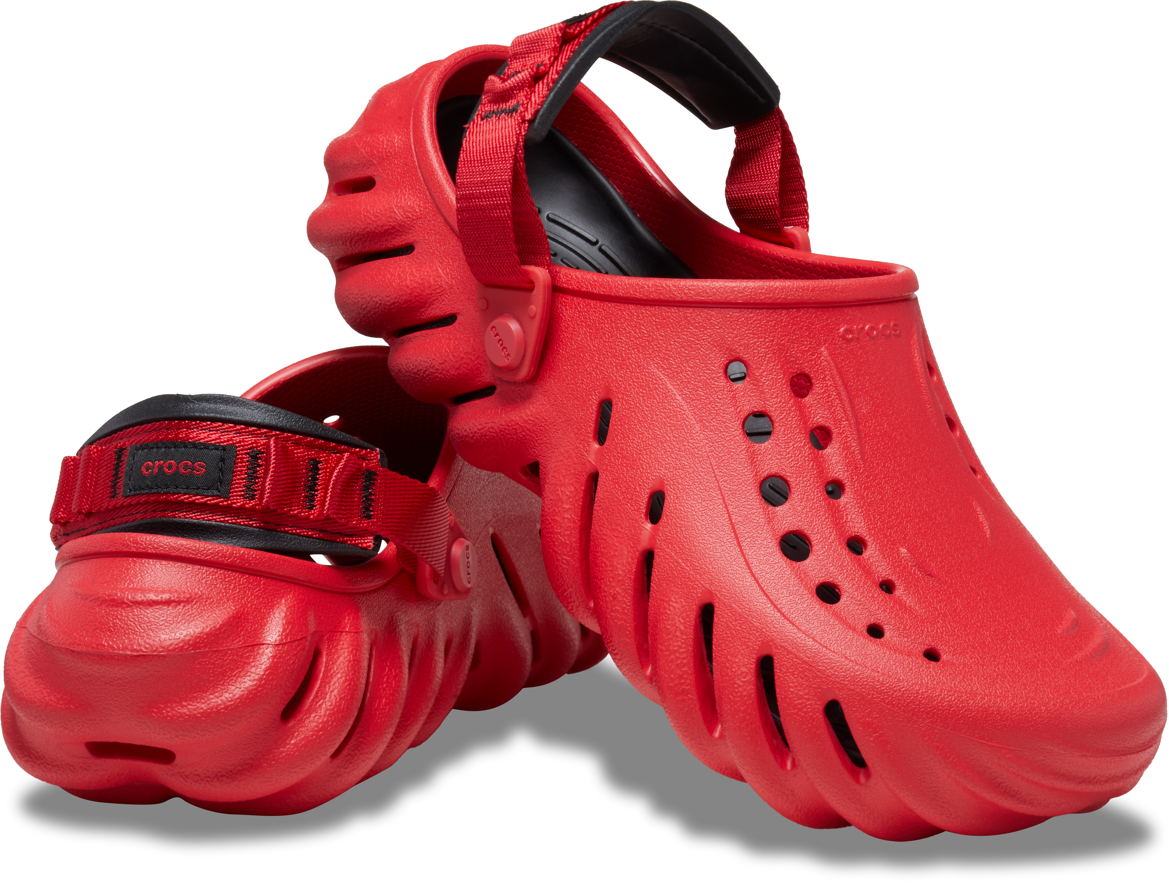 Red store croc shoes