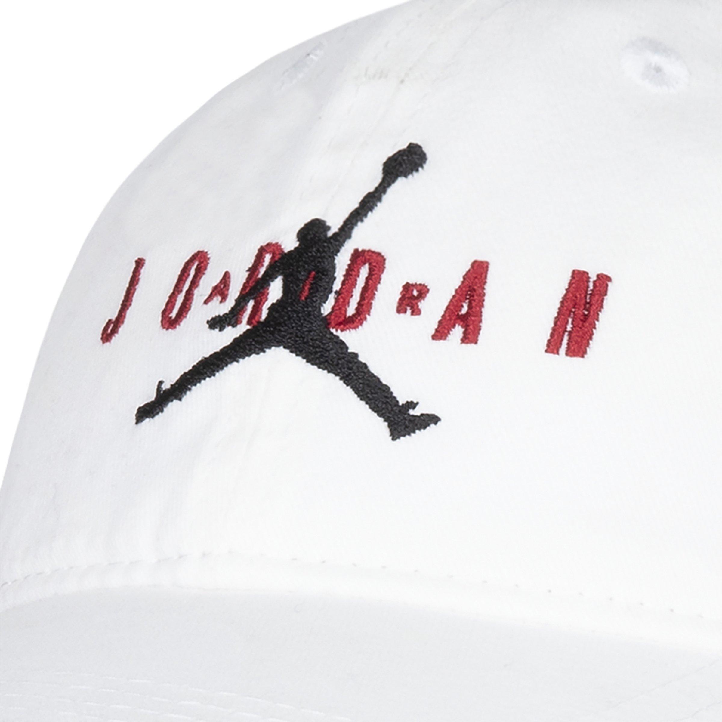 Jordan Youth HBR Strapback Hat-White - BLACK Thumbnail View 4