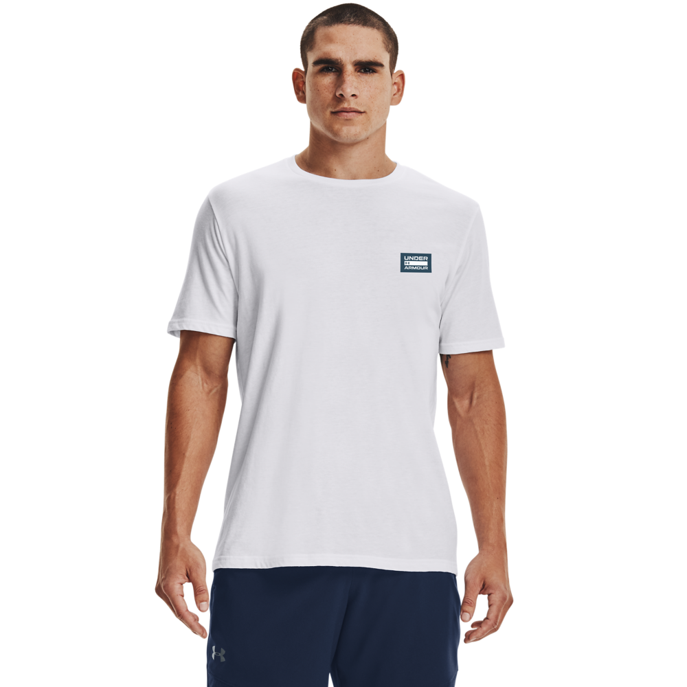 Under Armour Men's Left Chest Logo Tee-White - WHITE Thumbnail View 1