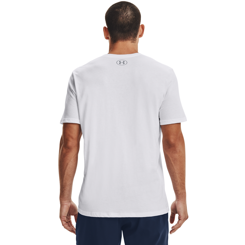Under Armour Men's Left Chest Logo Tee-White - WHITE Thumbnail View 2