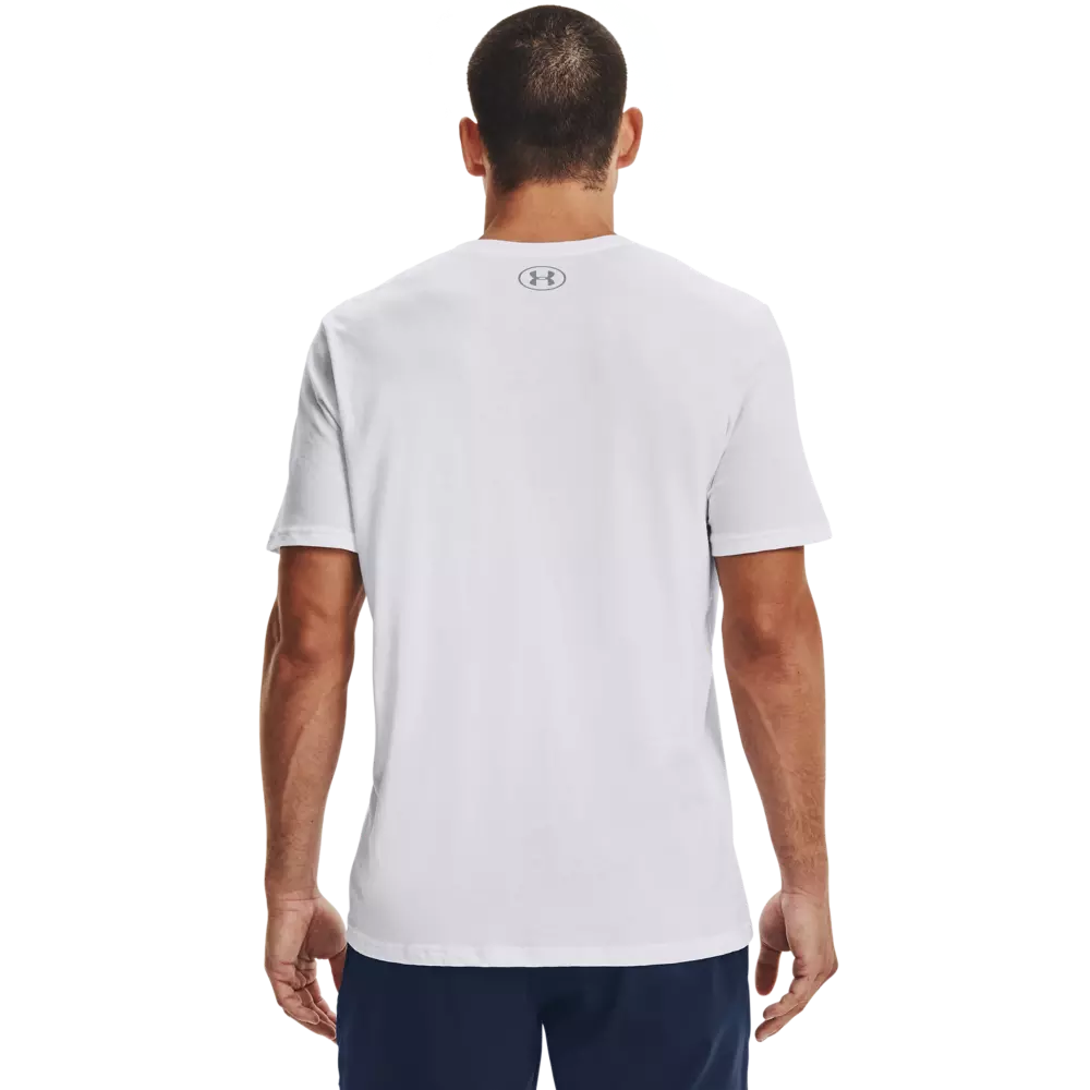 Under Armour Men's Left Chest Logo Tee-White - WHITE